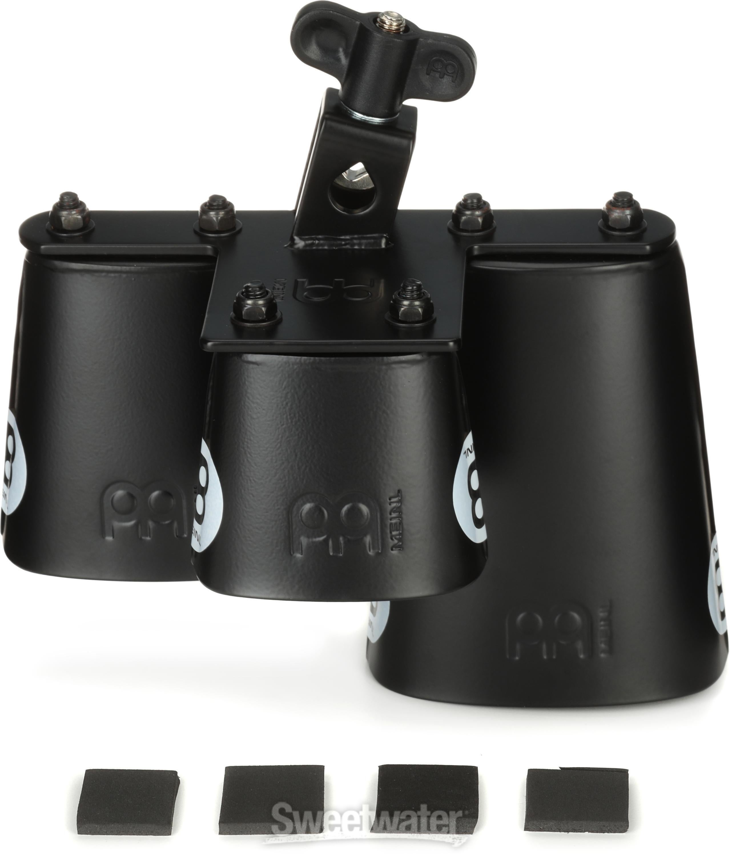 Meinl Percussion Triple Bell Cowbell - Black | Sweetwater