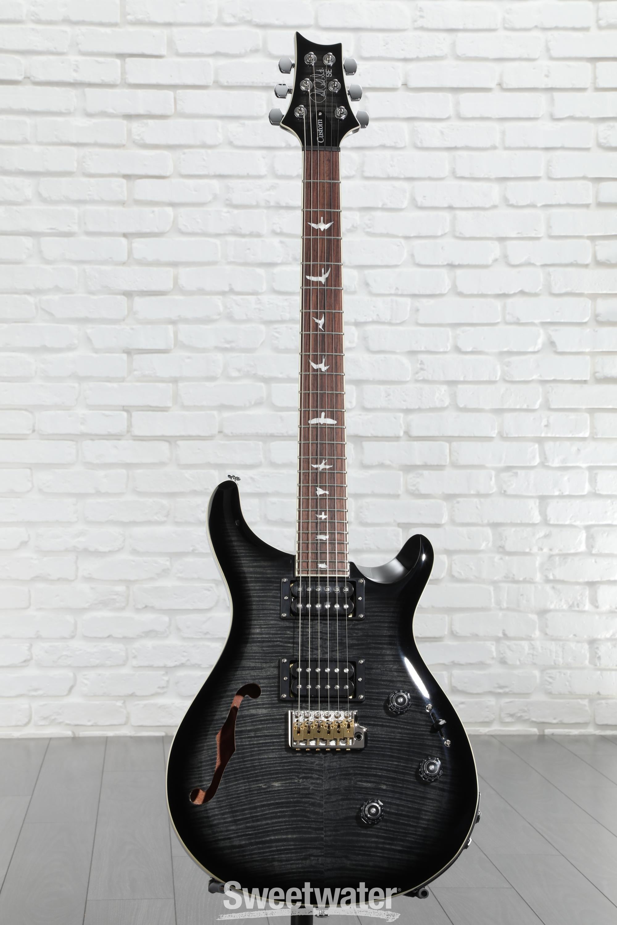 PRS SE Custom 24 Semi-Hollow Piezo Electric Guitar - Charcoal