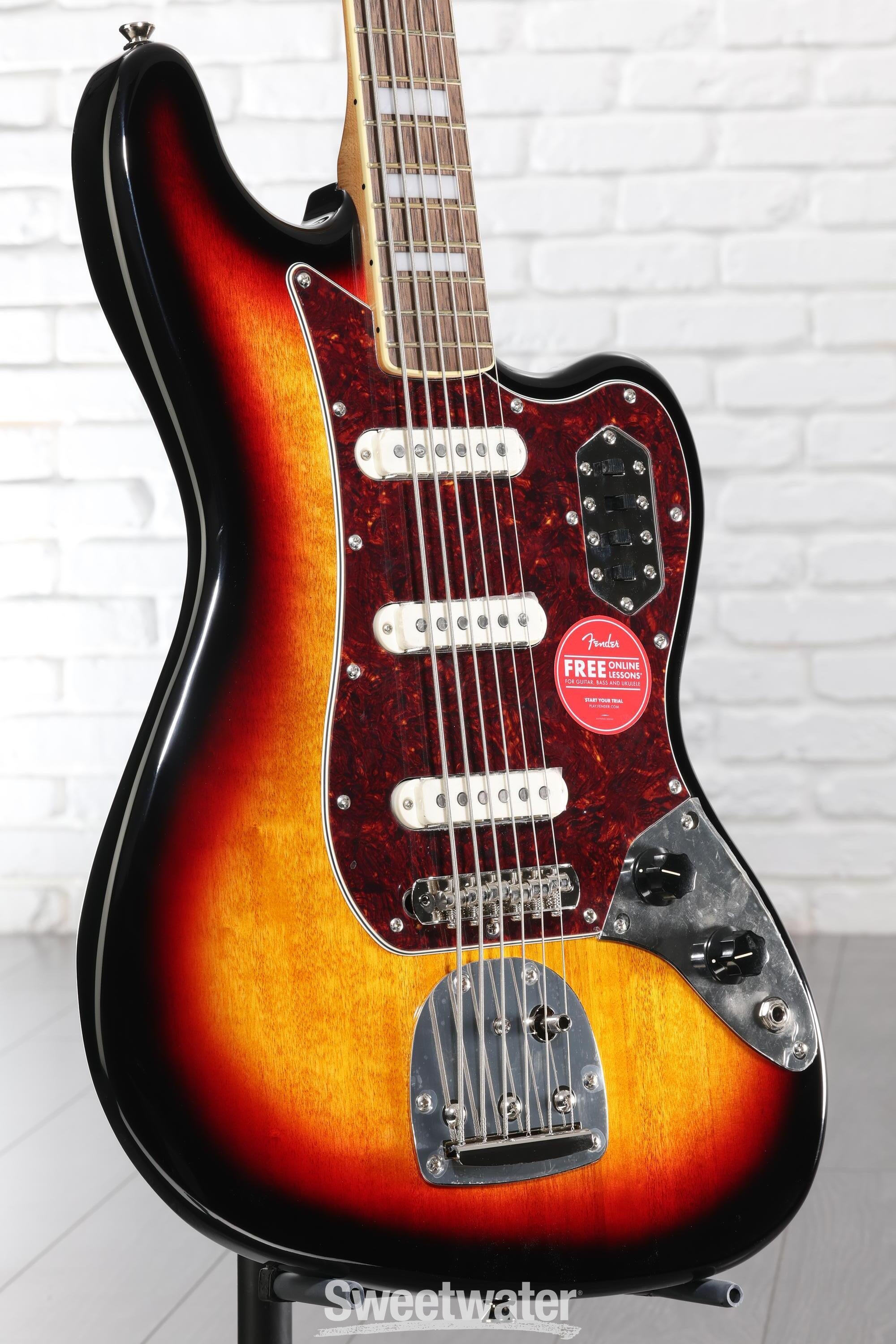 Squier Classic Vibe Bass VI Guitar - 3-tone Sunburst | Sweetwater