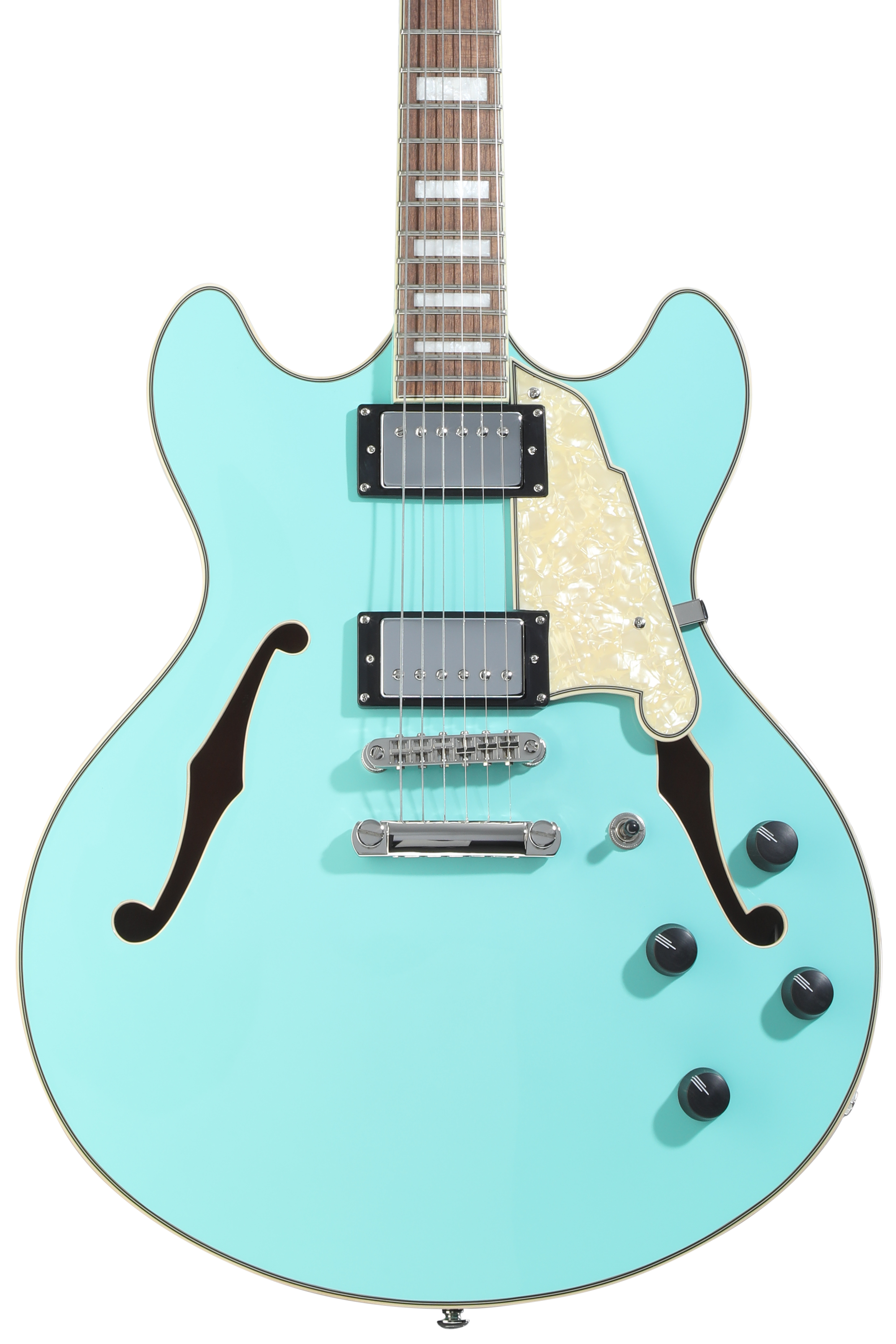 D'Angelico Premier DC Electric Guitar - Surf Green with Stopbar