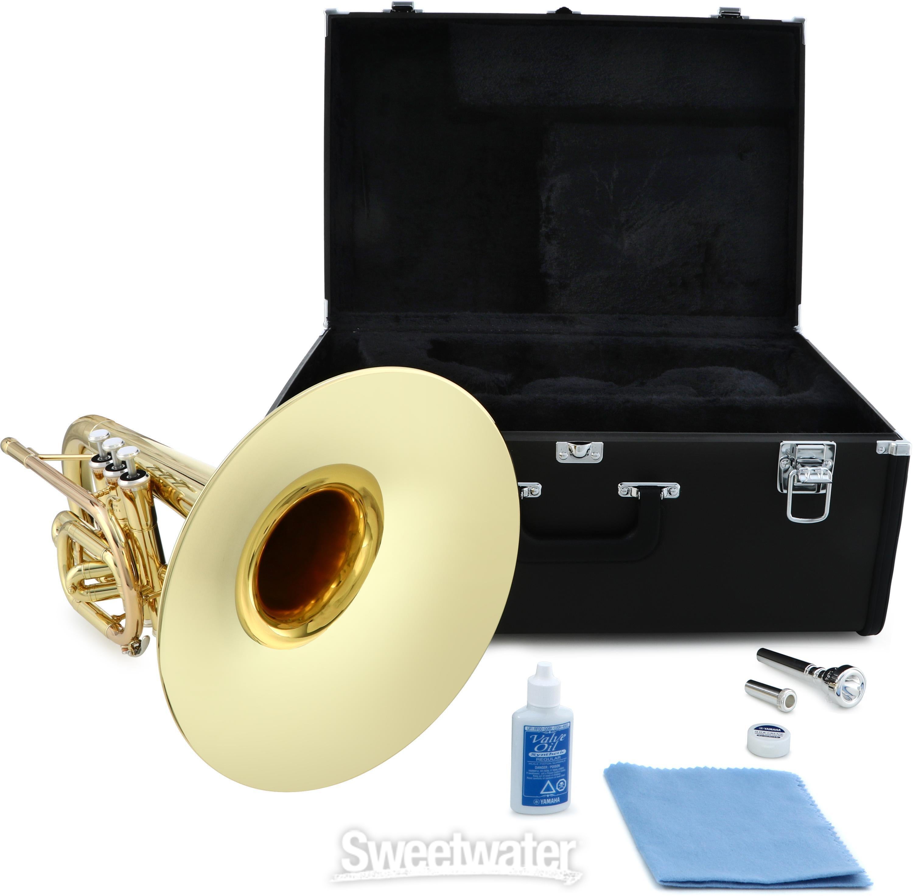 Yamaha YMP-204M Marching Mellophone - Clear Lacquer | Sweetwater