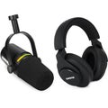 Photo of Shure MV7+ Hybrid Podcast Microphone with Headphones - Black