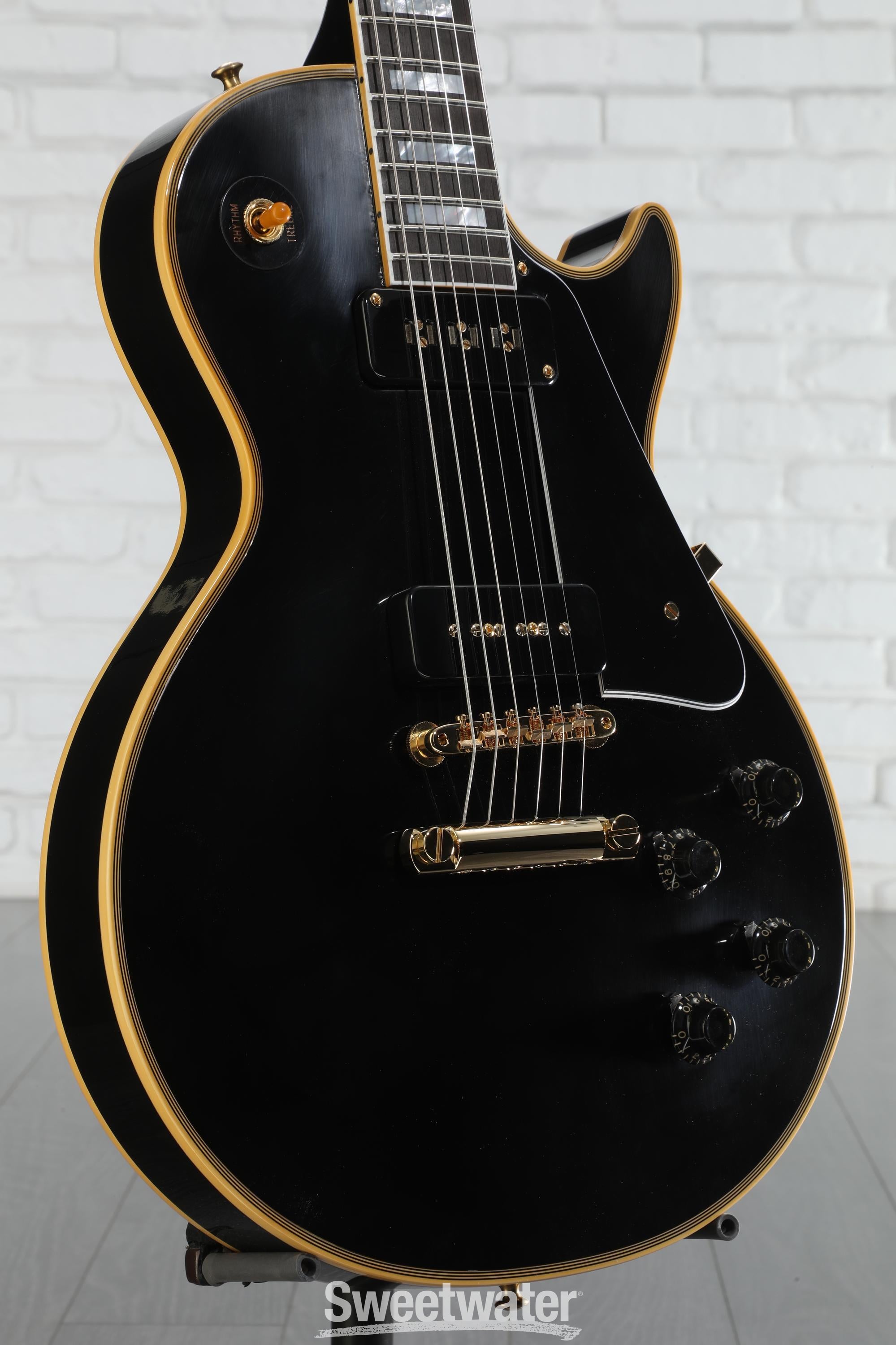 ★★Heavilly Aged Black LesPaul Custom ★★ Gibson Custom A Faster, Easier-Playing Junior