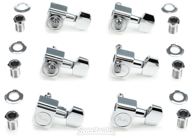 Fender American Pro Staggered Stratocaster/Telecaster Tuning Machines Set - Chrome