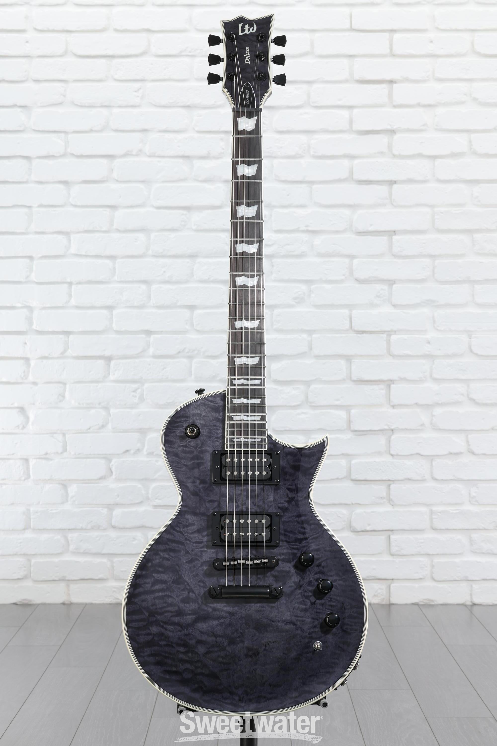 独特な店 Guitar Electric Piezo EC-1000 LTD ESP - Black Thru See ギター