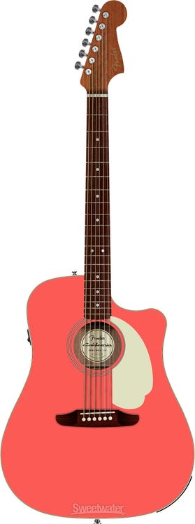 Fender California Standard Redondo CE Acoustic-electric Guitar - Fiesta Red