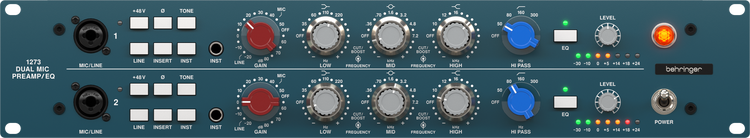 Behringer 1273 2-channel Microphone Preamplifier and Equalizer