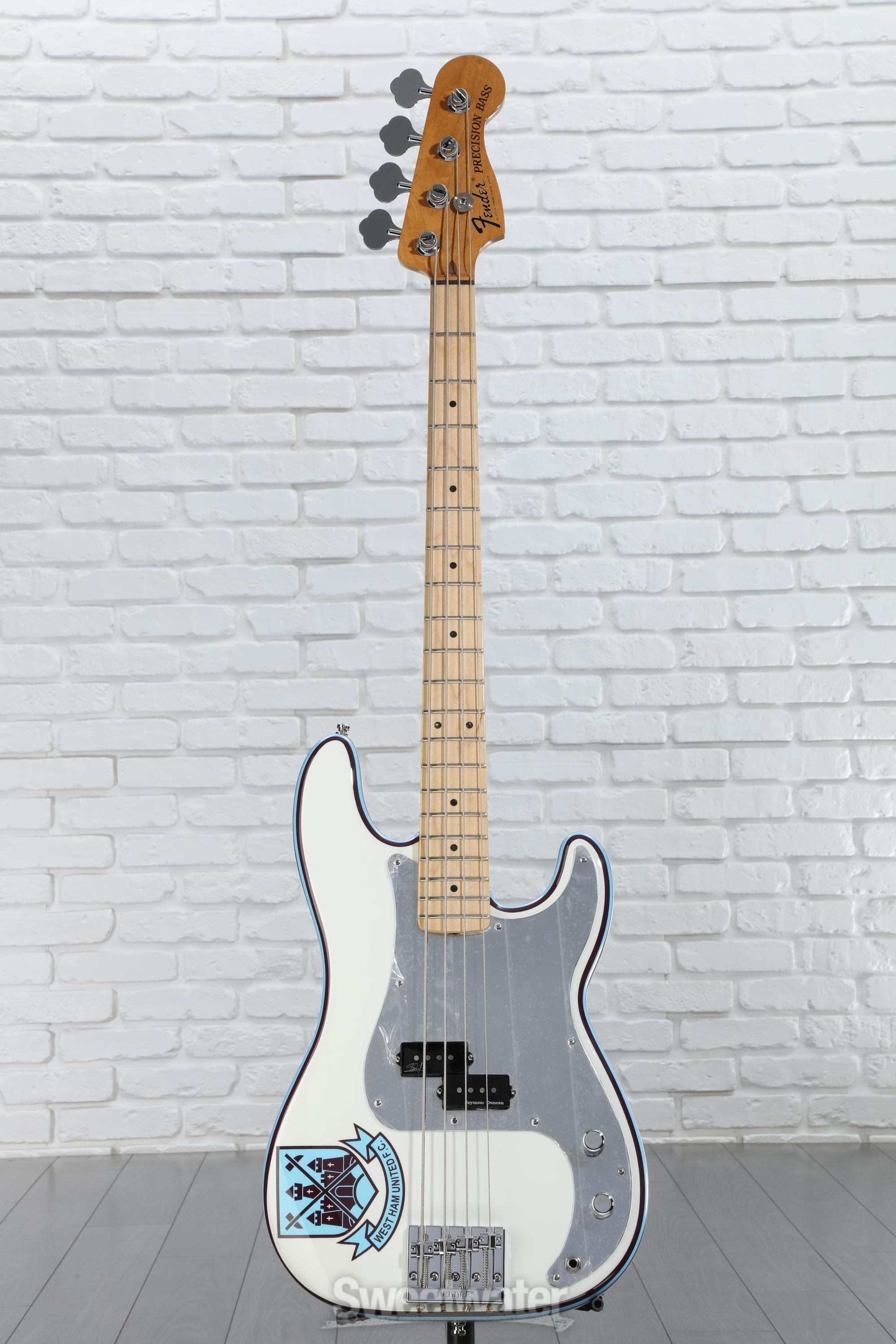 美品 FENDER Steve Harris Precision Bass Fender Steve Harris Precision Bass - Olympic White | Sweetwater