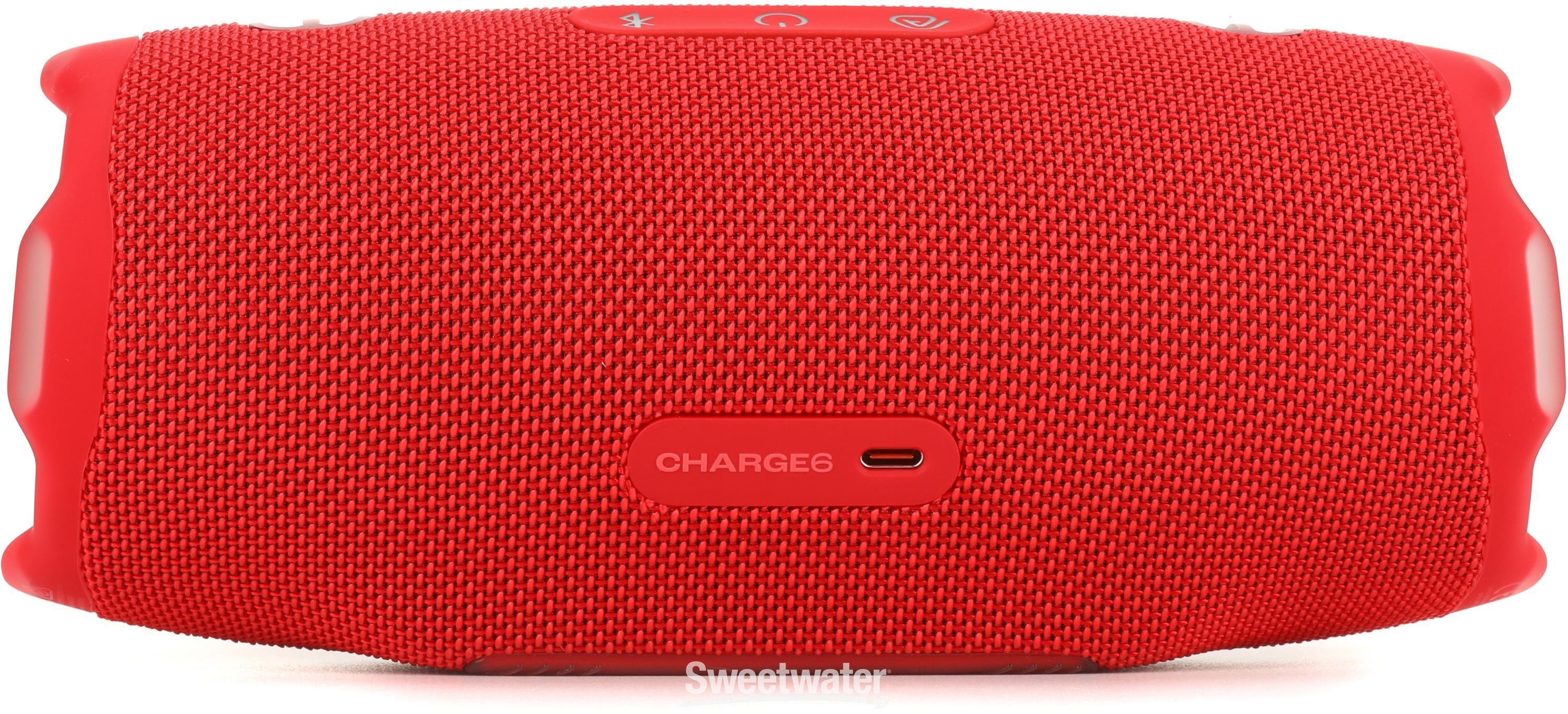 JBL Charge 6 Portable Waterproof Bluetooth Speaker - Red | Sweetwater