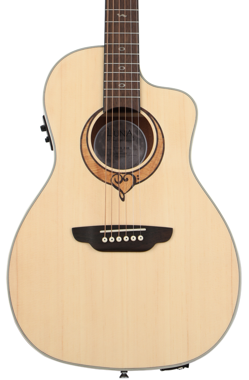 Luna Heartsong, Parlor Acoustic-Electric Guitar - Satin Natural