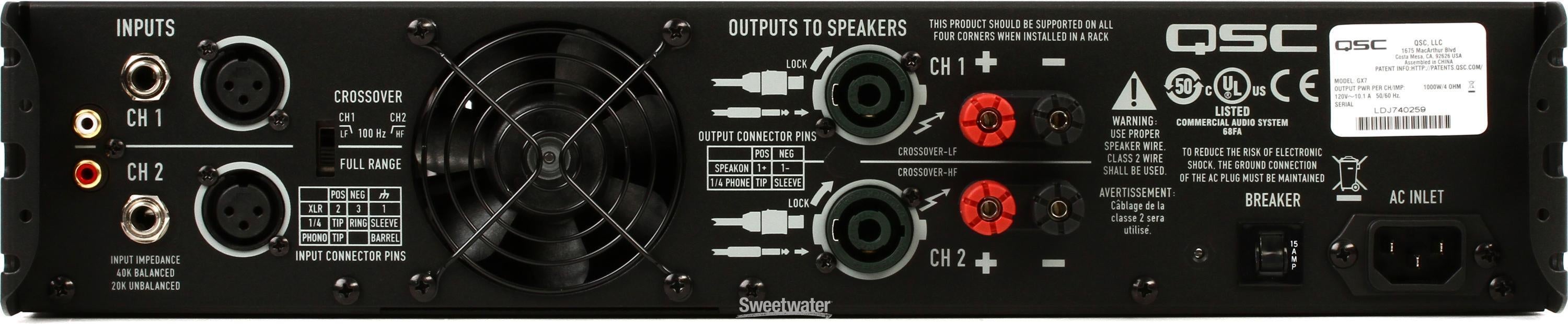 QSC GX7 MADE IN USA 1000W/4ohmパワーアンプ QSC GX7 1000W パワー アンプ : 輸入楽器専門通販ショップ