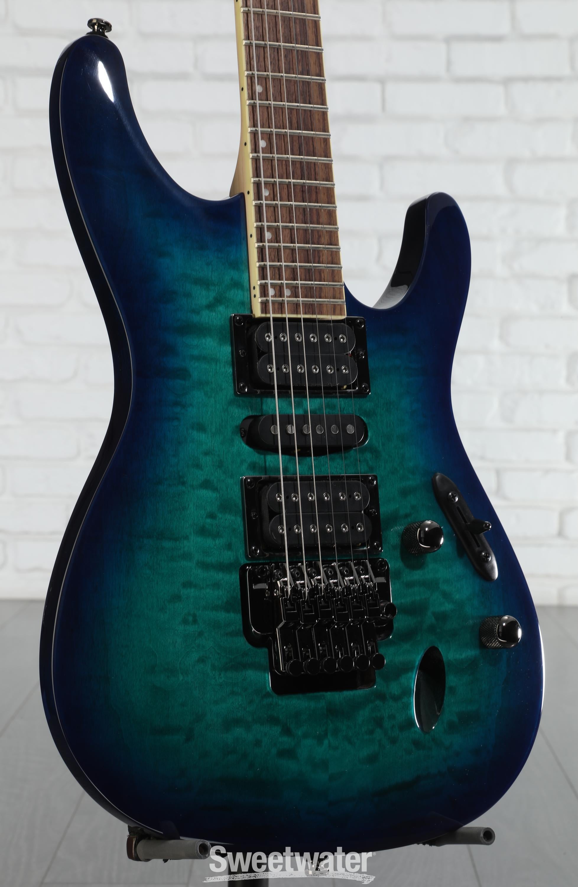 Ibanez S670QM Electric Guitar - Sapphire Blue | Sweetwater