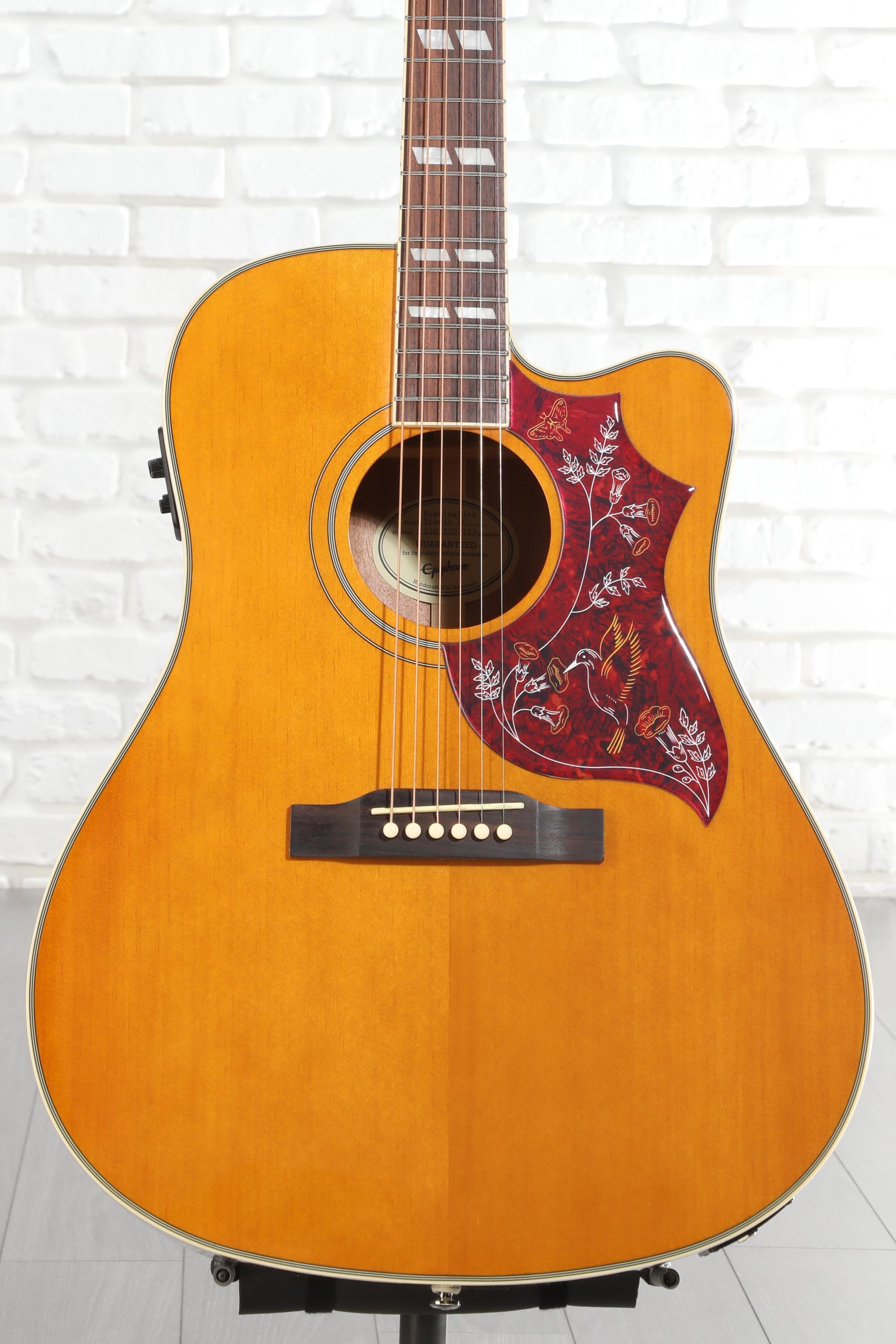 Epiphone Hummingbird Studio EC Acoustic-electric Guitar - Antique