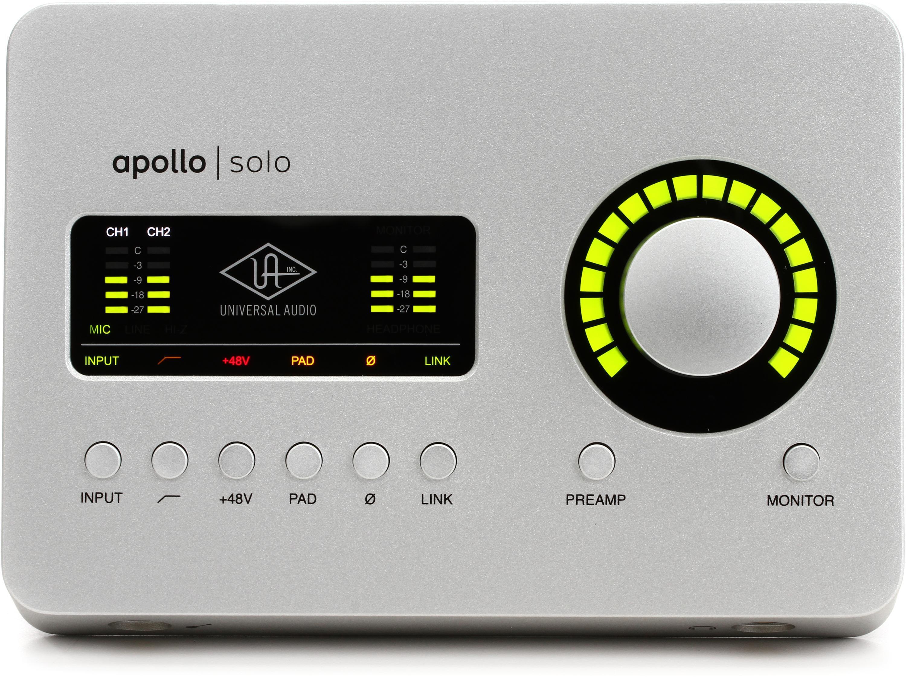 Universal Audio Apollo Solo USB-C Audio Interface with UAD DSP Reviews |  Sweetwater