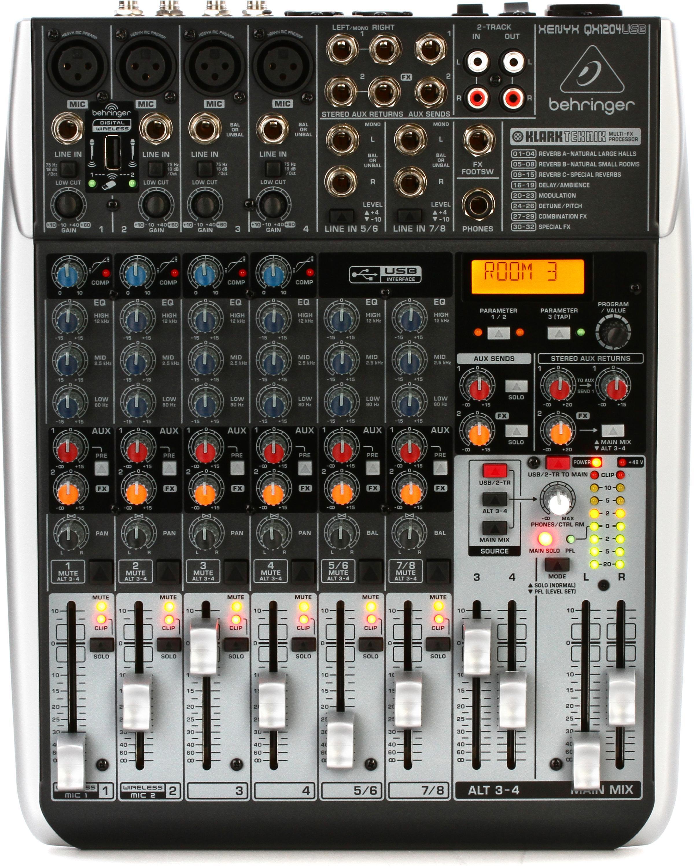 Behringer Xenyx QX2222USB Mixer with USB and Effects | Sweetwater