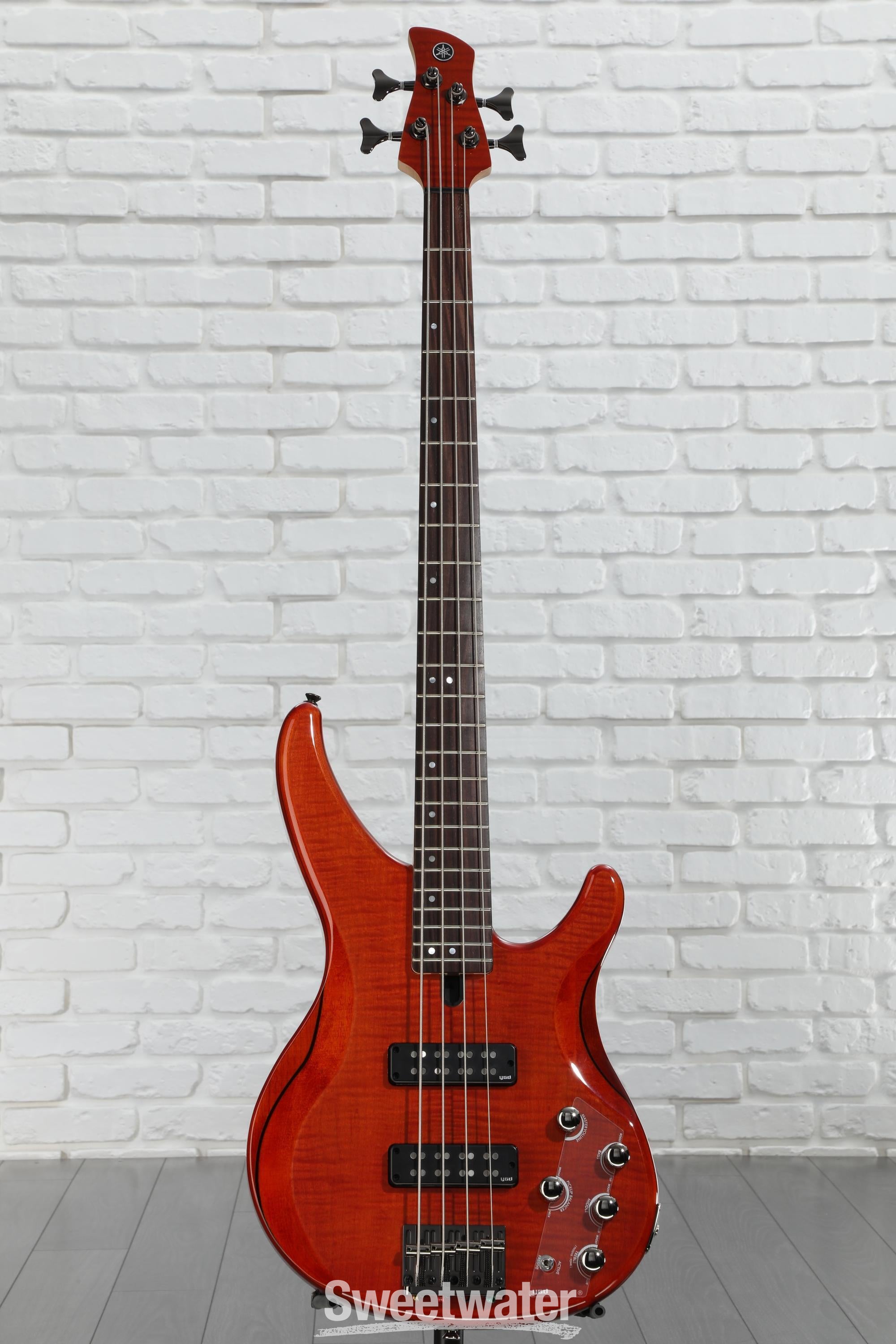 Yamaha TRBX604FM 4-string Bass Guitar - Caramel Brown | Sweetwater