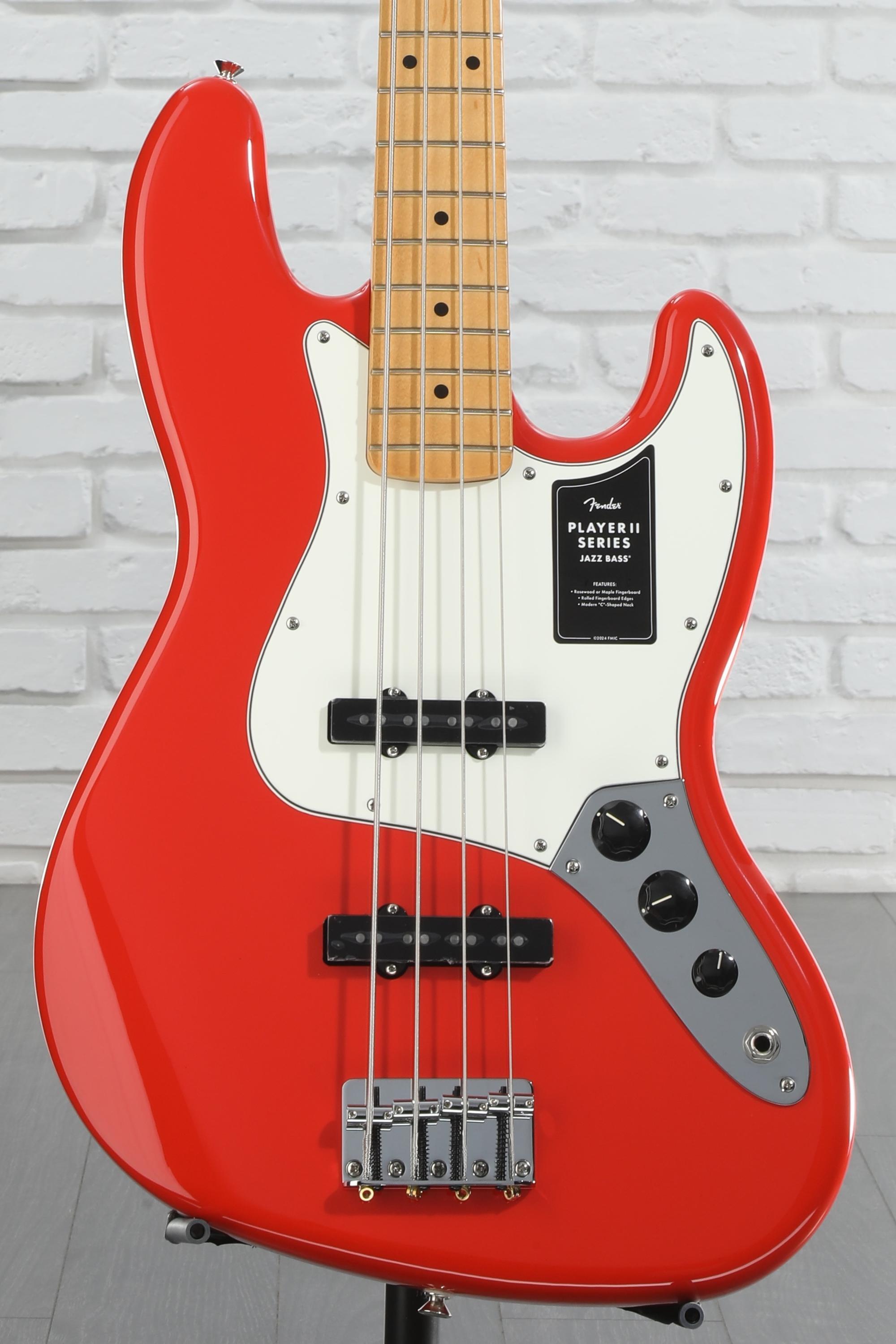 Fender Player II Jazz Bass - Coral Red with Maple