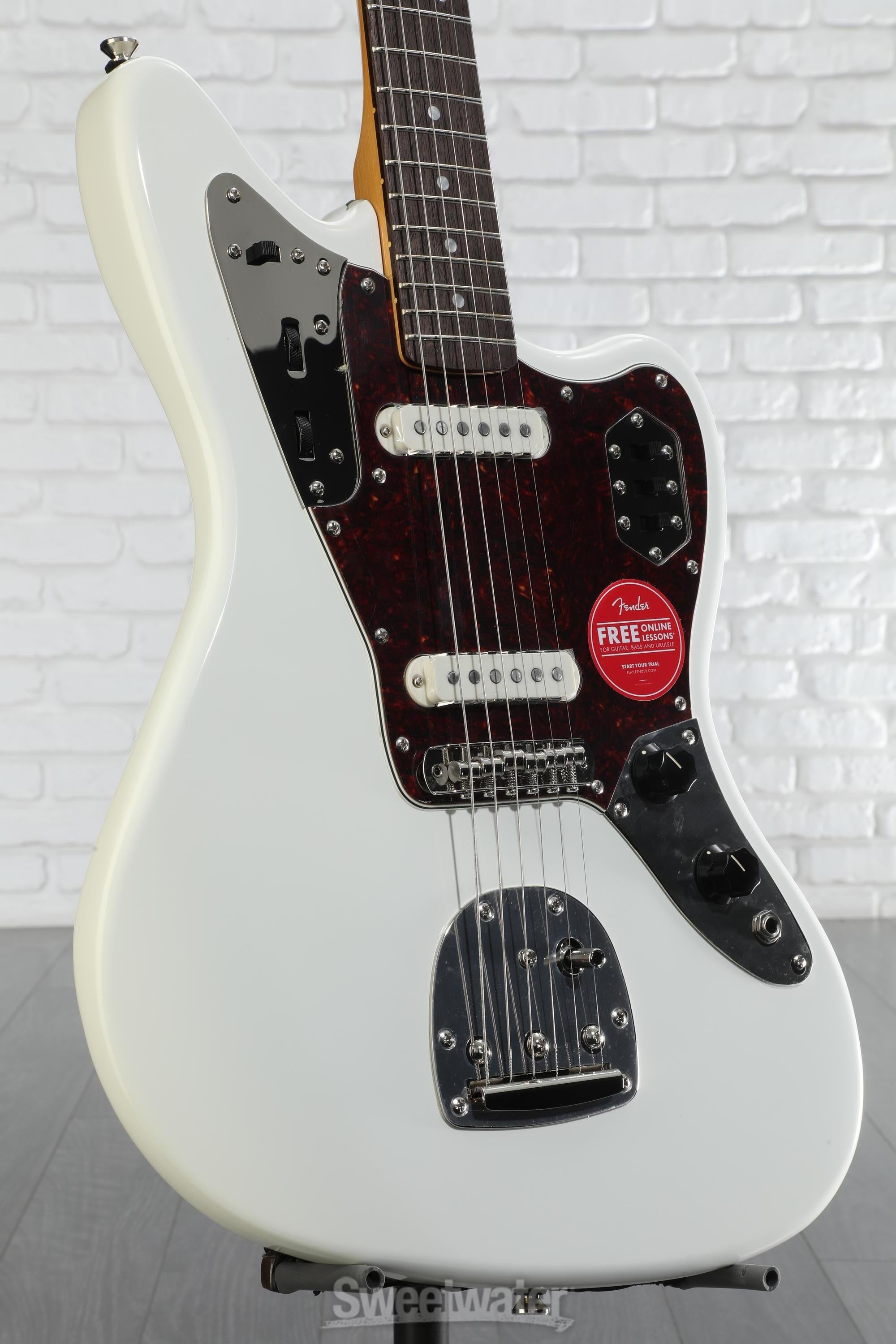 Squier Classic Vibe '60s Jaguar Electric Guitar - Olympic White, Sweetwater Exclusive