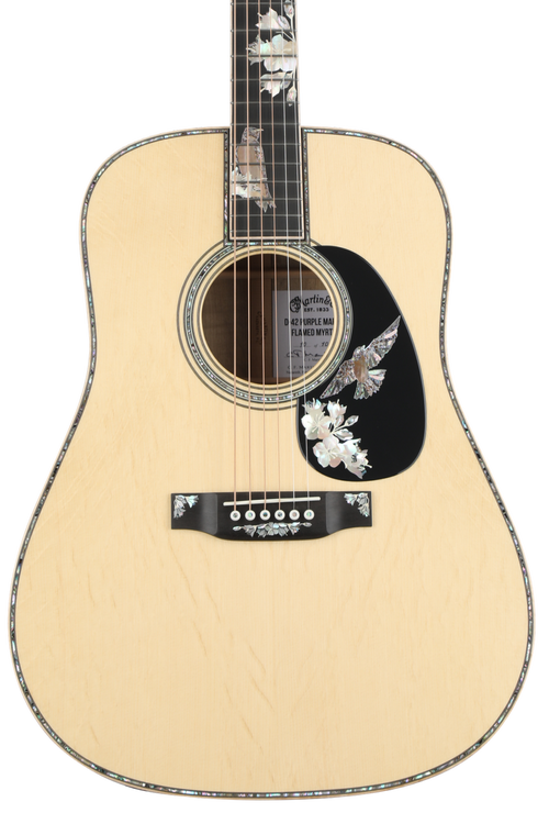 Martin D-42 Purple Martin Flamed Myrtle Dreadnought- Purple Sunburst |  Sweetwater