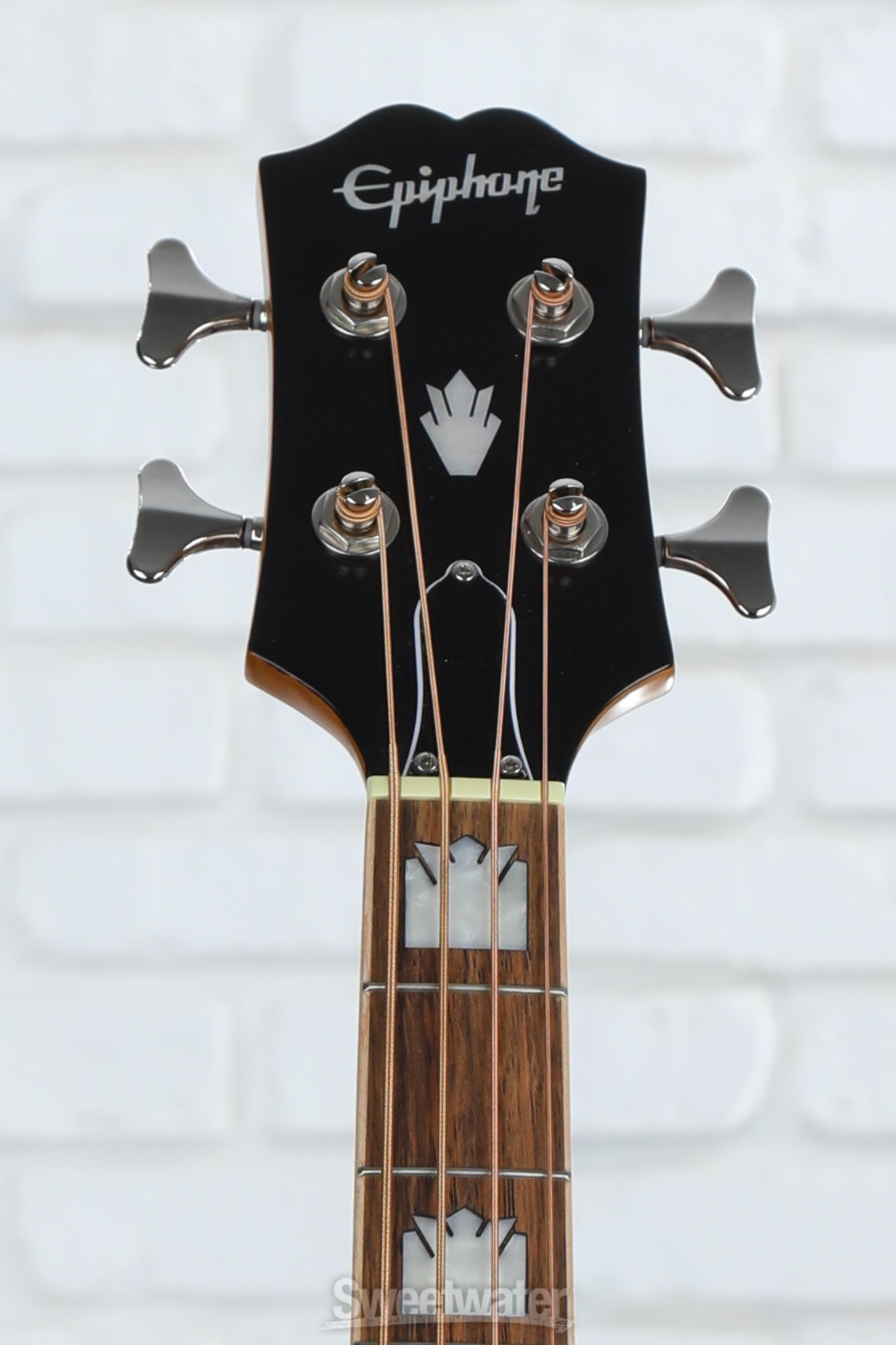 Epiphone El Capitan J-200 Studio Acoustic-electric Bass Guitar - Aged Vintage Natural
