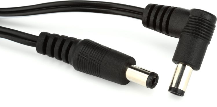 DC 5.5mm plug to bare wire 36 inch pigtail - white stripe positive