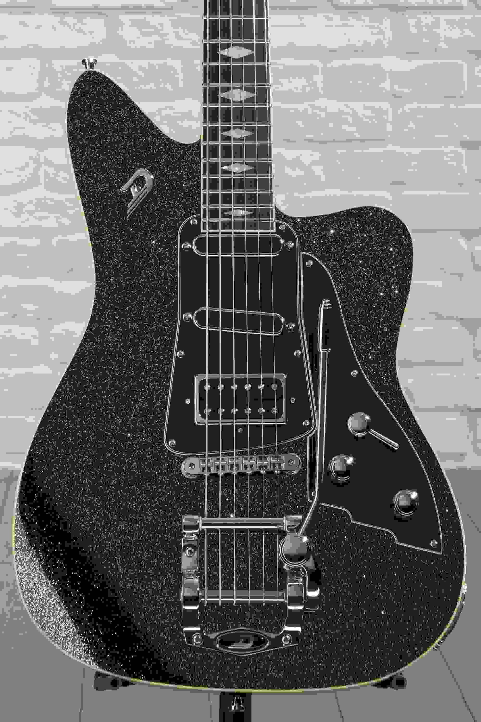 Duesenberg Paloma Baritone Electric Guitar - Black Sparkle