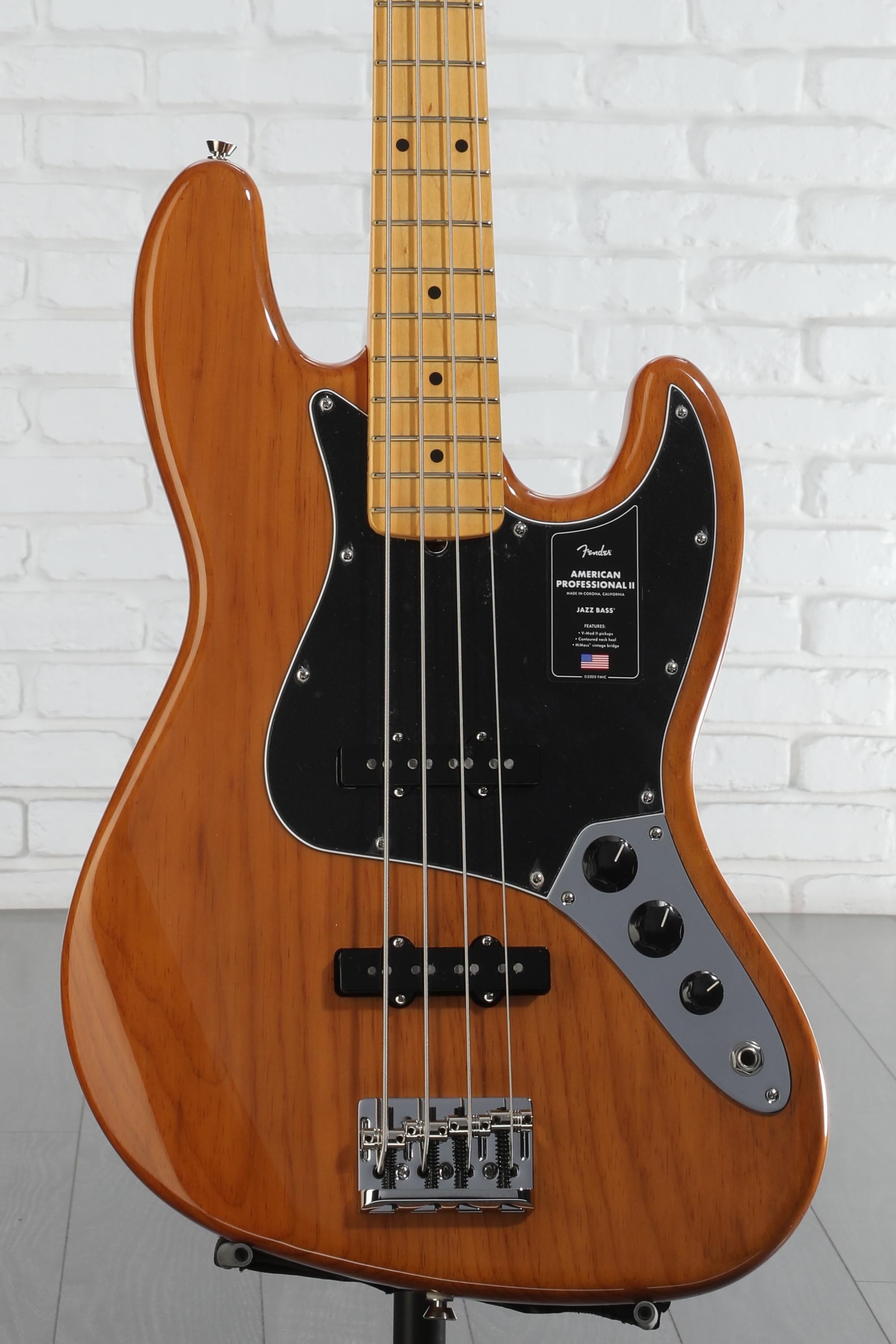 ベース Fender American Professiona Jazz Bass Fender American Professional II Jazz Bass Guitar - Natural