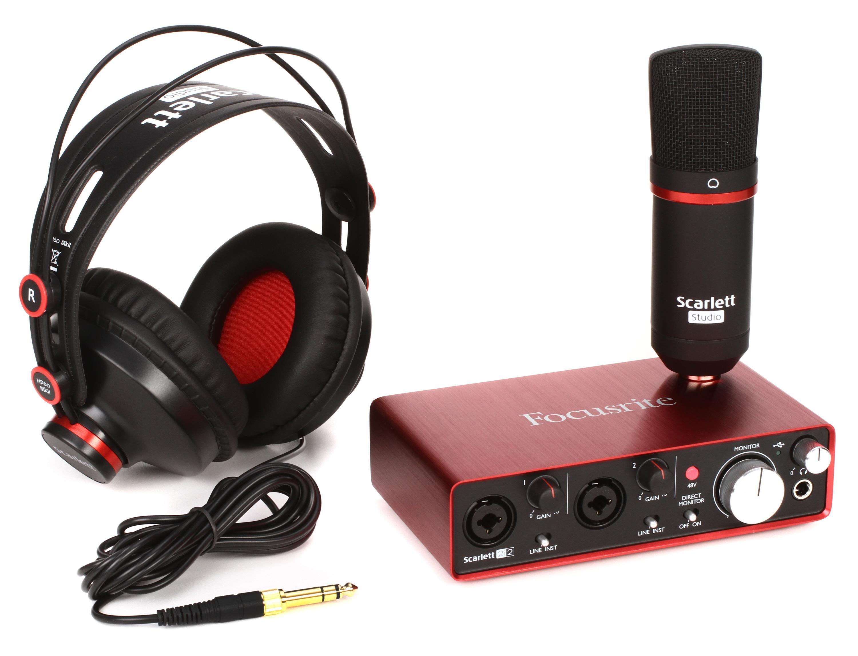 Focusrite Scarlett 2i2 Studio (2nd Gen) USB Audio retailer Interface and Recording Bundle