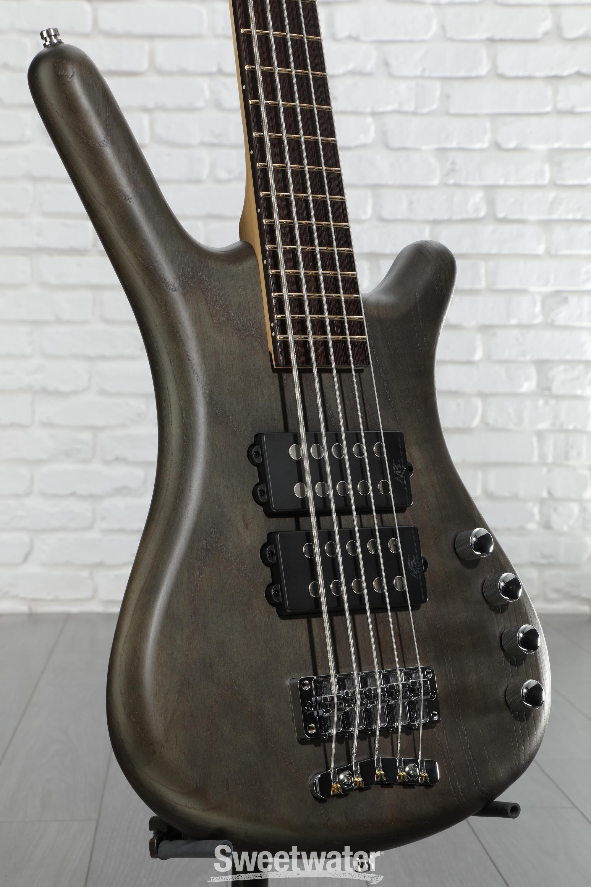 Warwick RockBass Corvette $$ 5-string Electric Bass Guitar - Nirvana Black Transparent Satin
