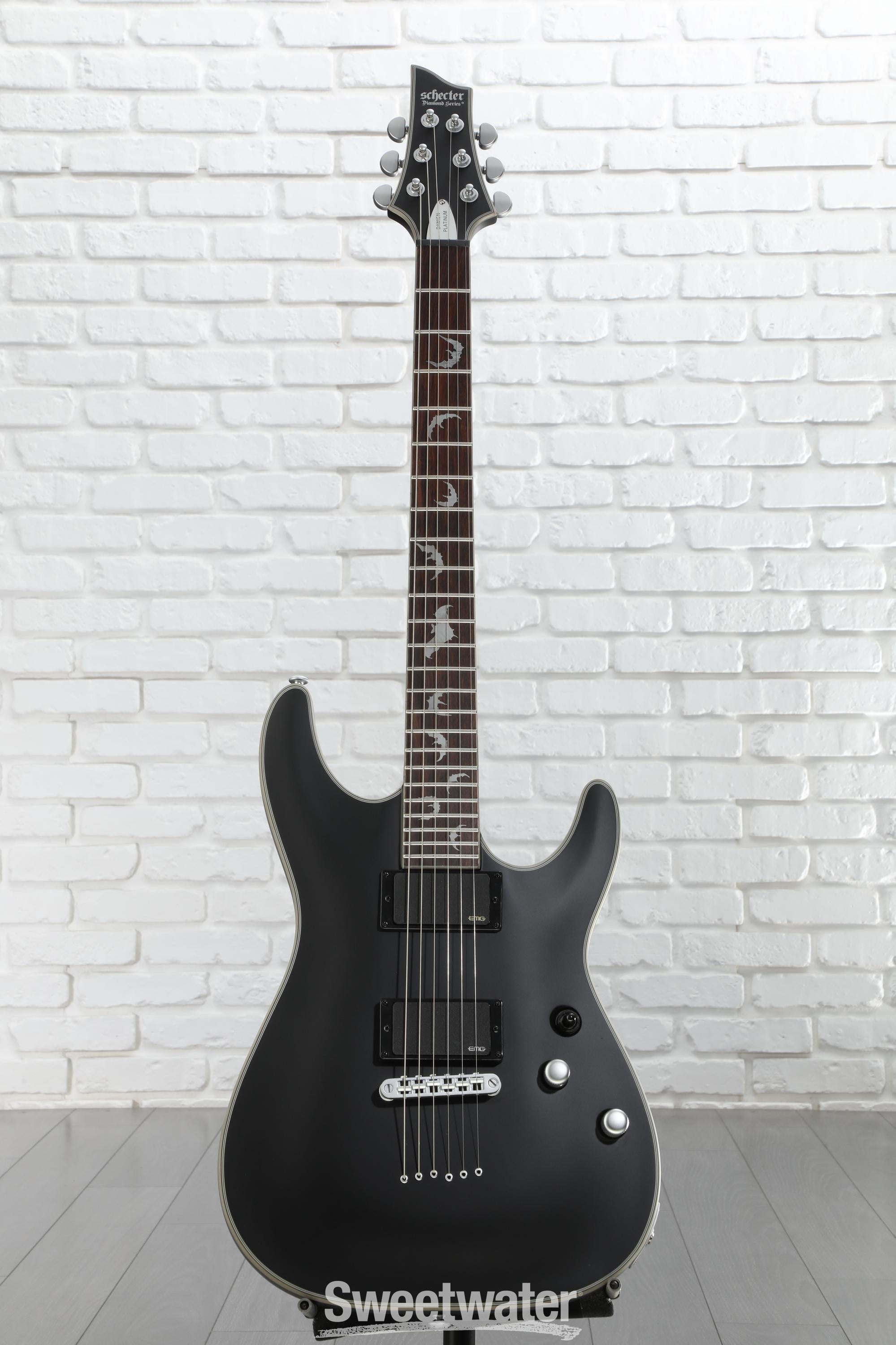 Schecter Damien Platinum 6 Electric Guitar - Satin Black | Sweetwater