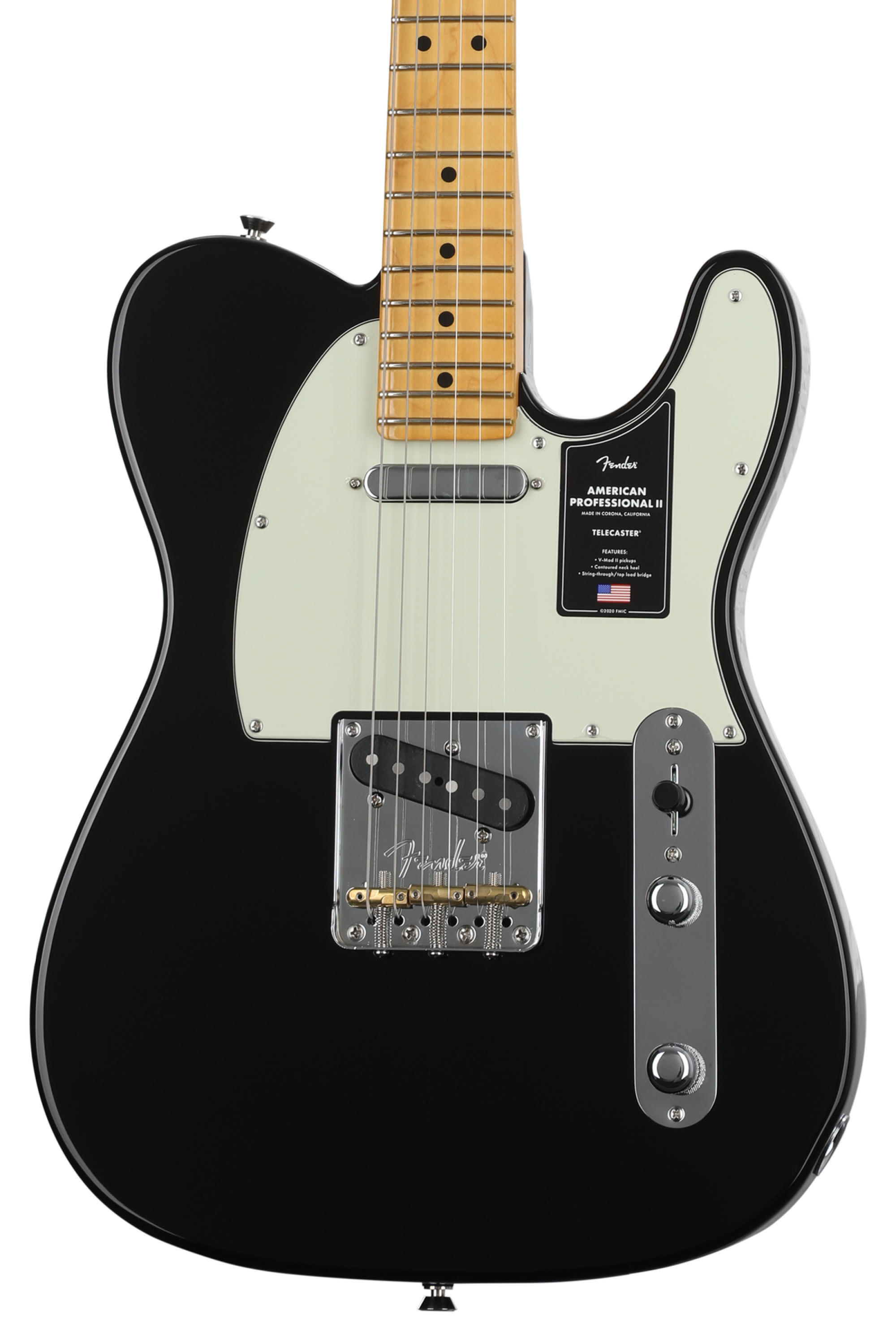 ギター American Professional II Telecaster Fender American Professional II Telecaster - Black with Maple