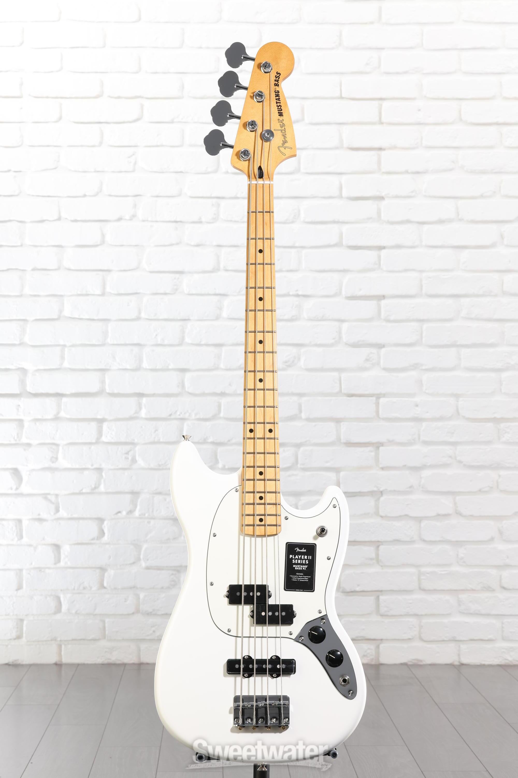 Fender Player II Mustang Bass PJ - Polar White with Maple