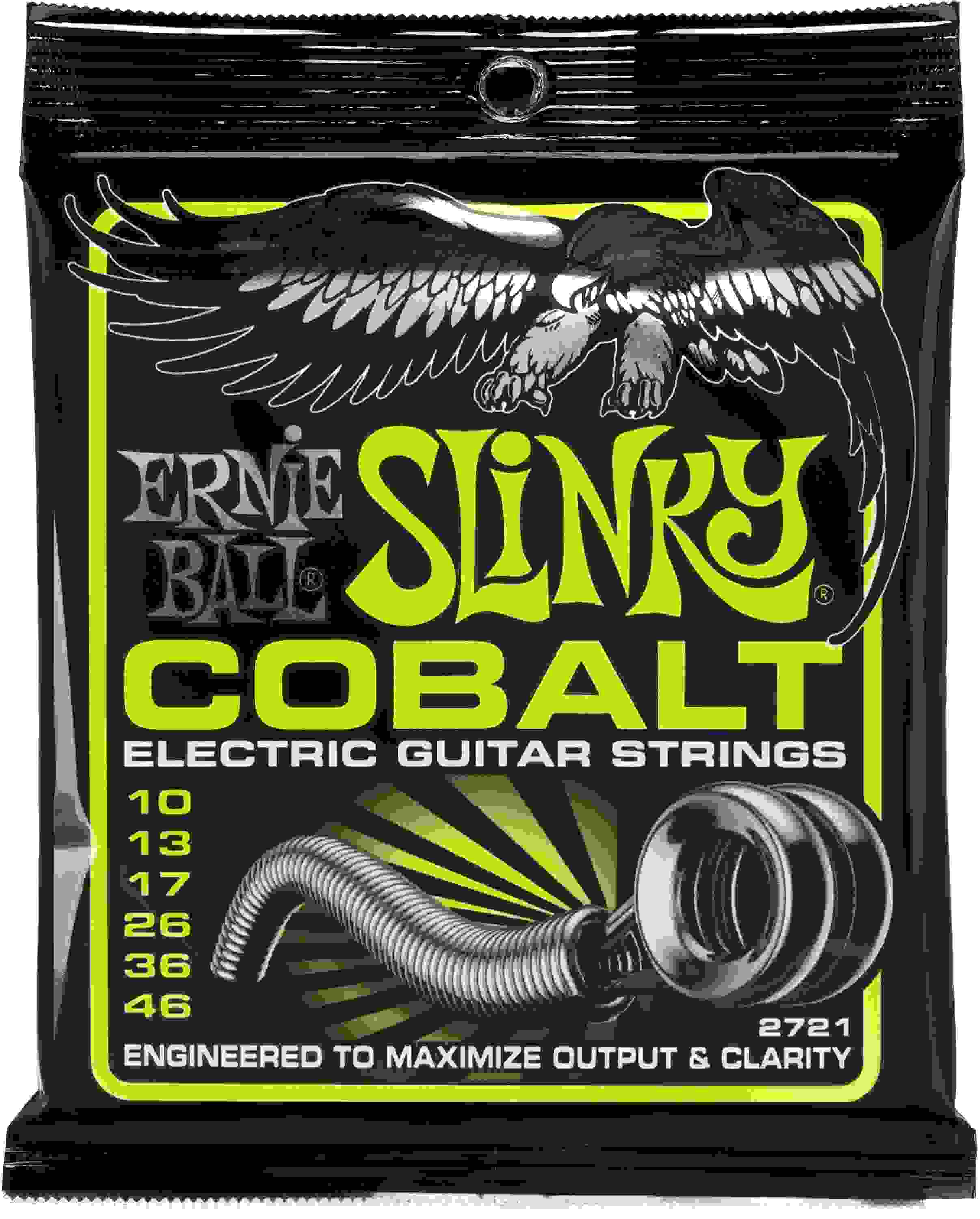 Ernie Ball 2721 Regular Slinky Cobalt Electric Guitar Strings - .010-.046