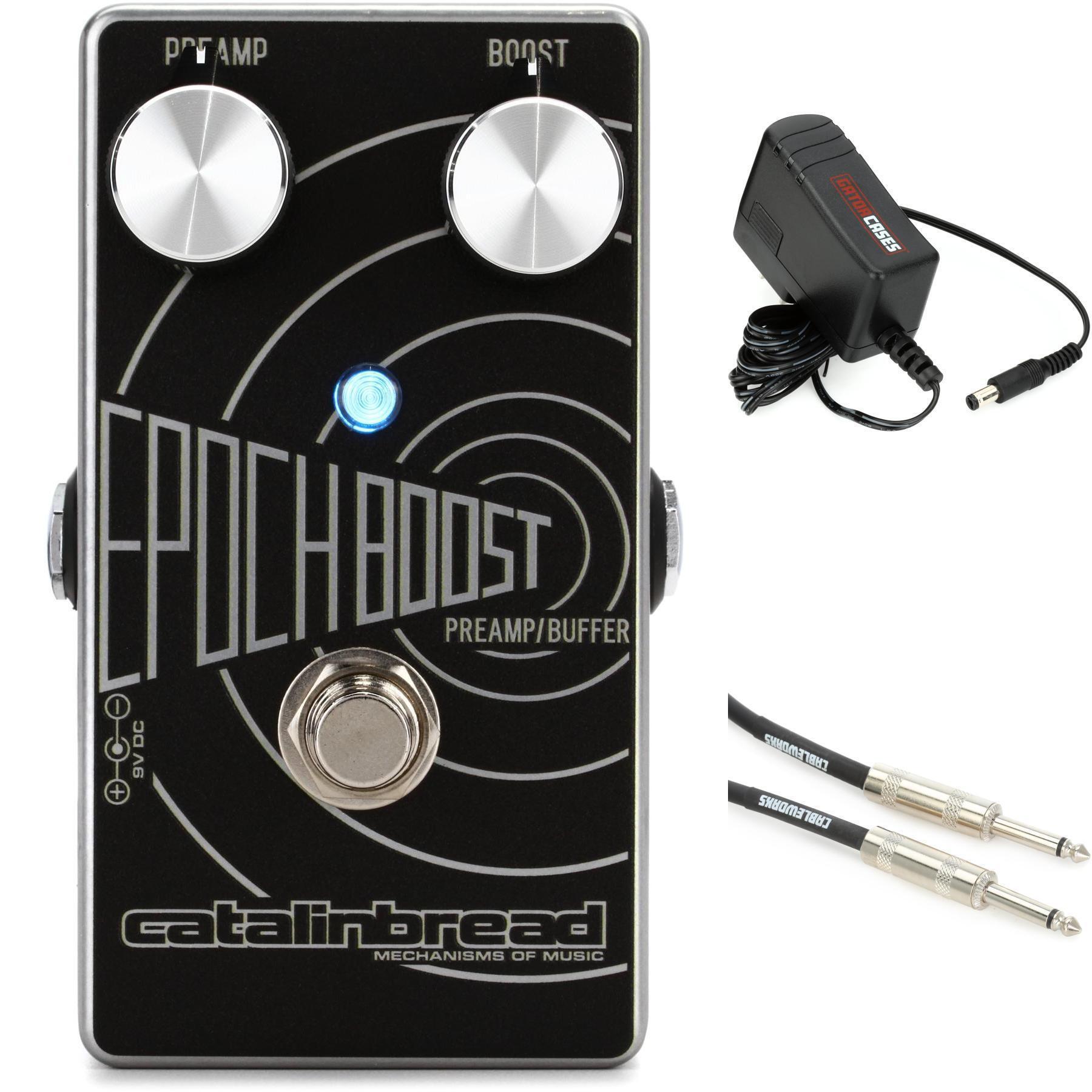 Photo of Catalinbread Epoch Boost EP-3 Boost, Overdrive and Preamp Pedal with Power Supply and Cable