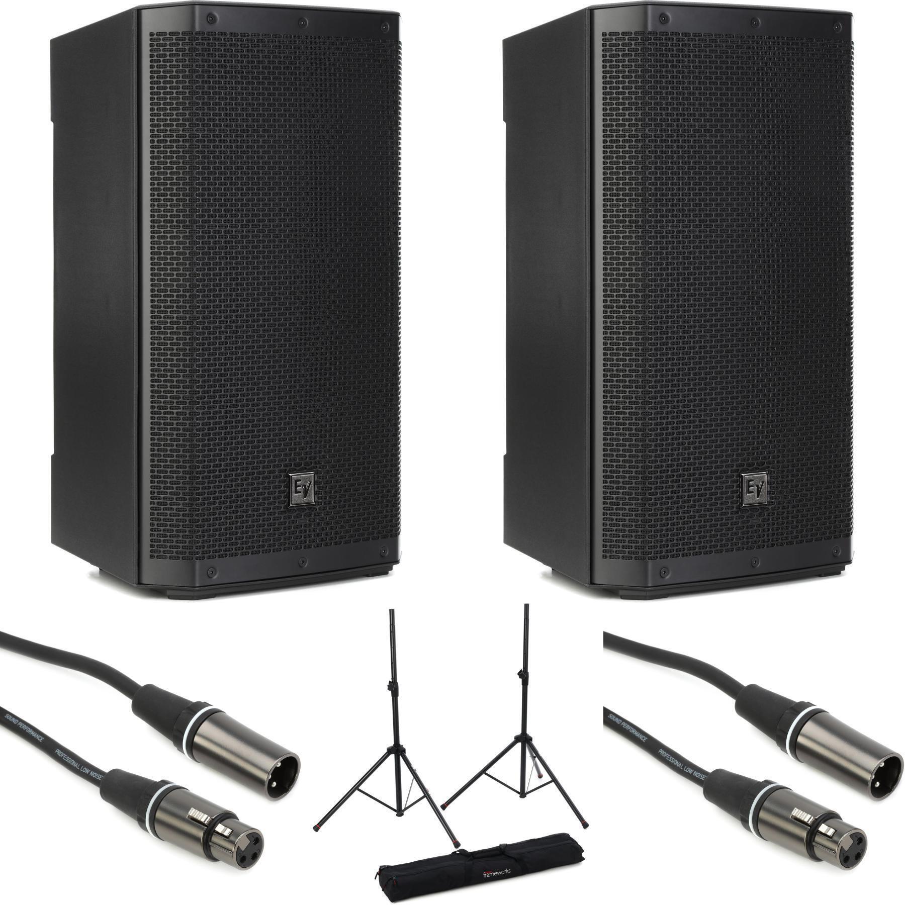 Electro-Voice ZLX-12P-G2 1000W 12-inch Powered Speakers with Stands and ...