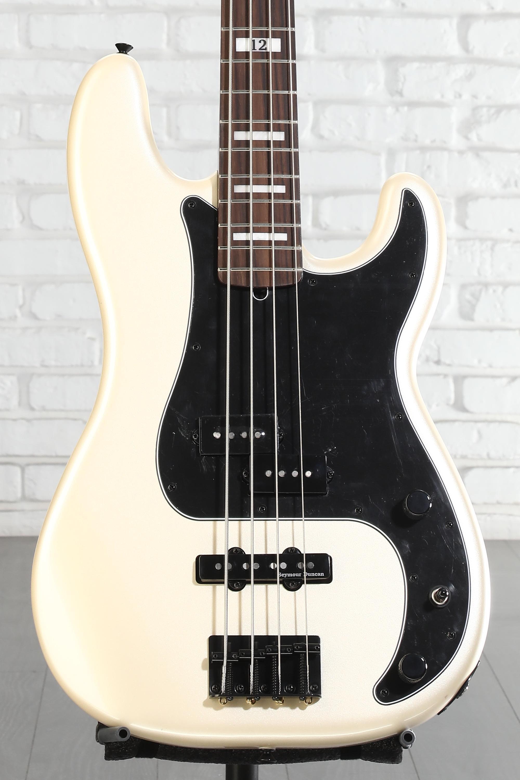Fender Duff McKagan Deluxe Precision Bass - White Pearl | Sweetwater
