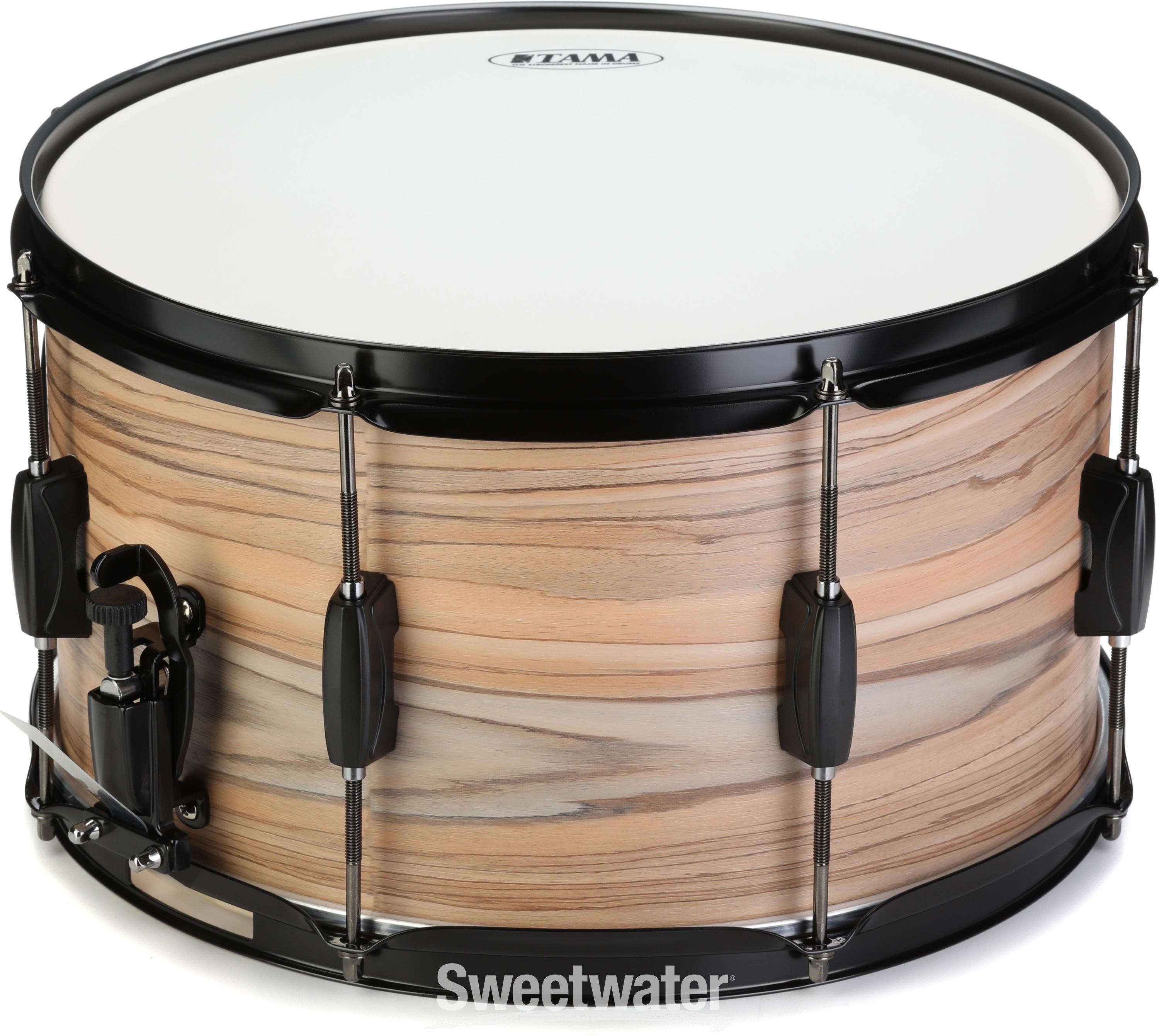 Tama Woodworks Snare Drum - 8 x 14-inch - Natural Zebrawood Wrap