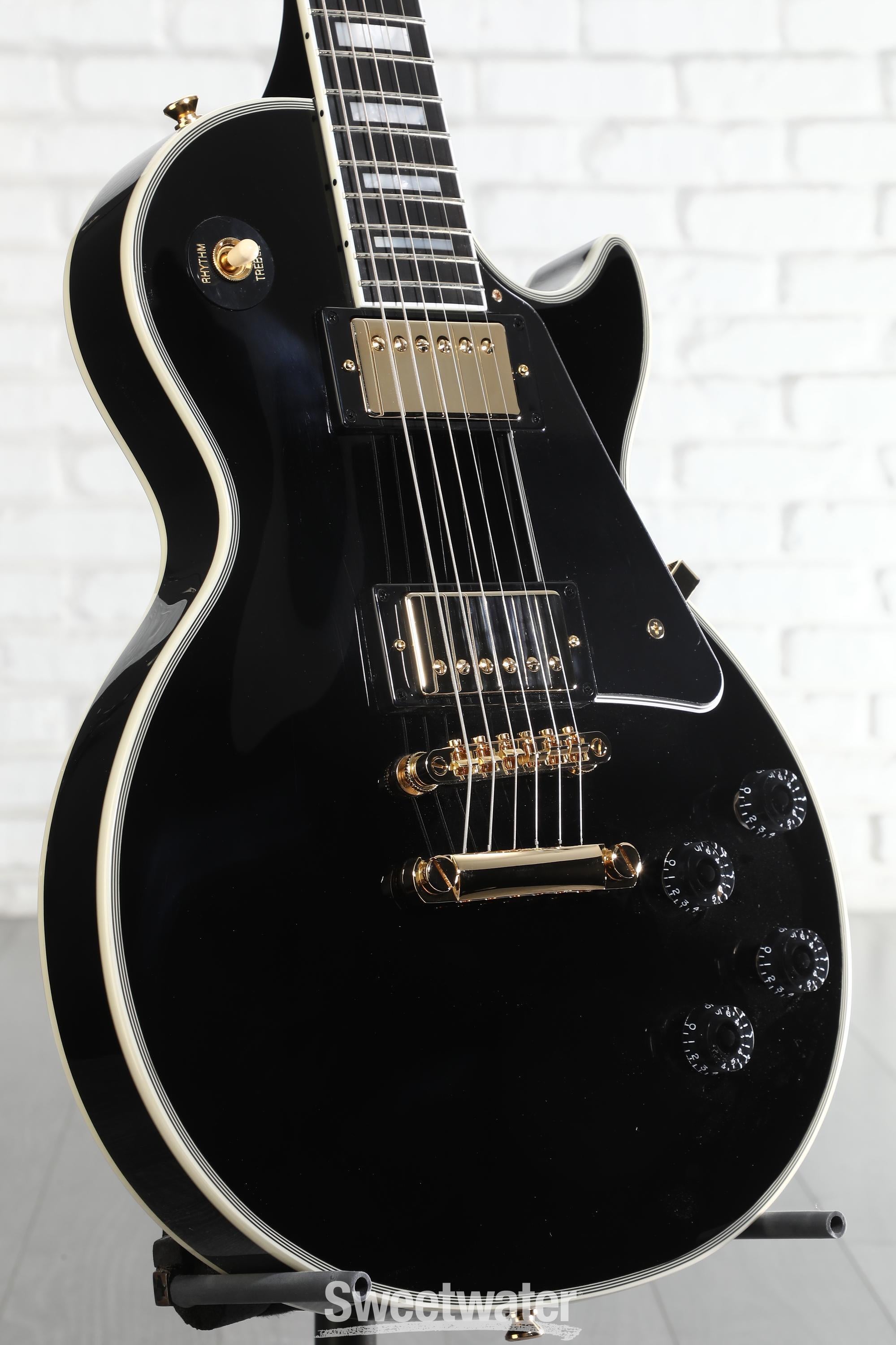 Photo of Epiphone Inspired by Gibson Custom Les Paul Custom Electric Guitar - Ebony