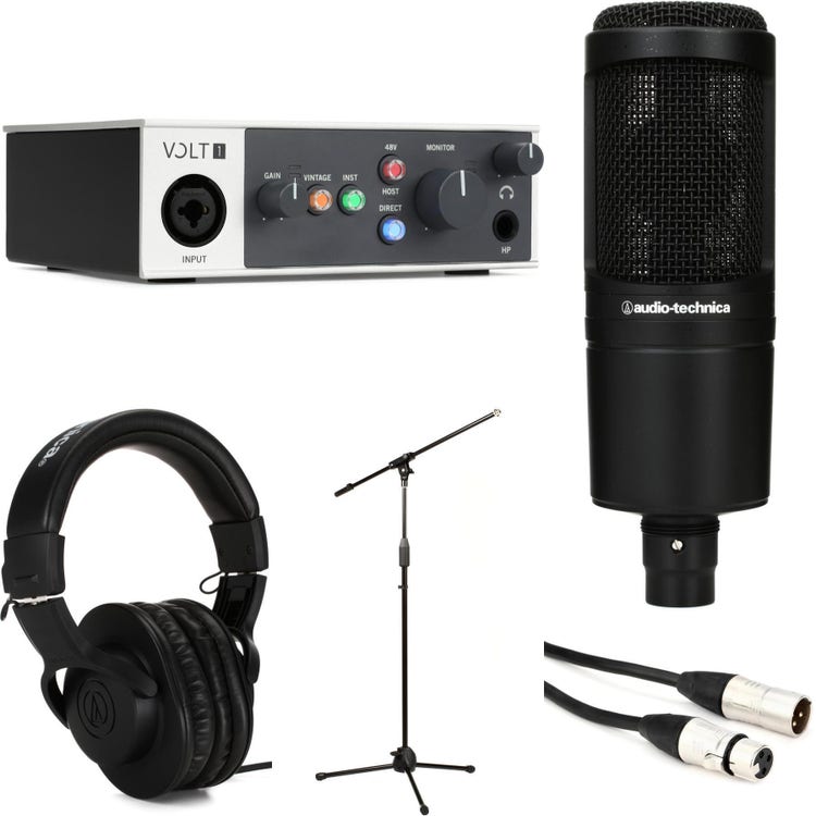 Universal Audio Volt 1 Audio Interface and Audio-Technica AT2020 