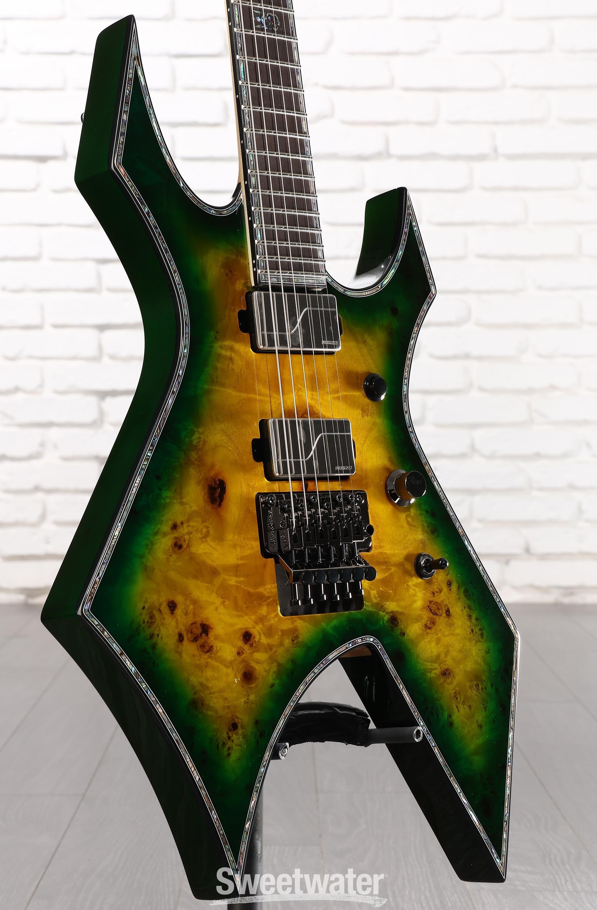 Photo of B.C. Rich Warlock Extreme Exotic with Floyd Rose Electric Guitar - Reptile Eye