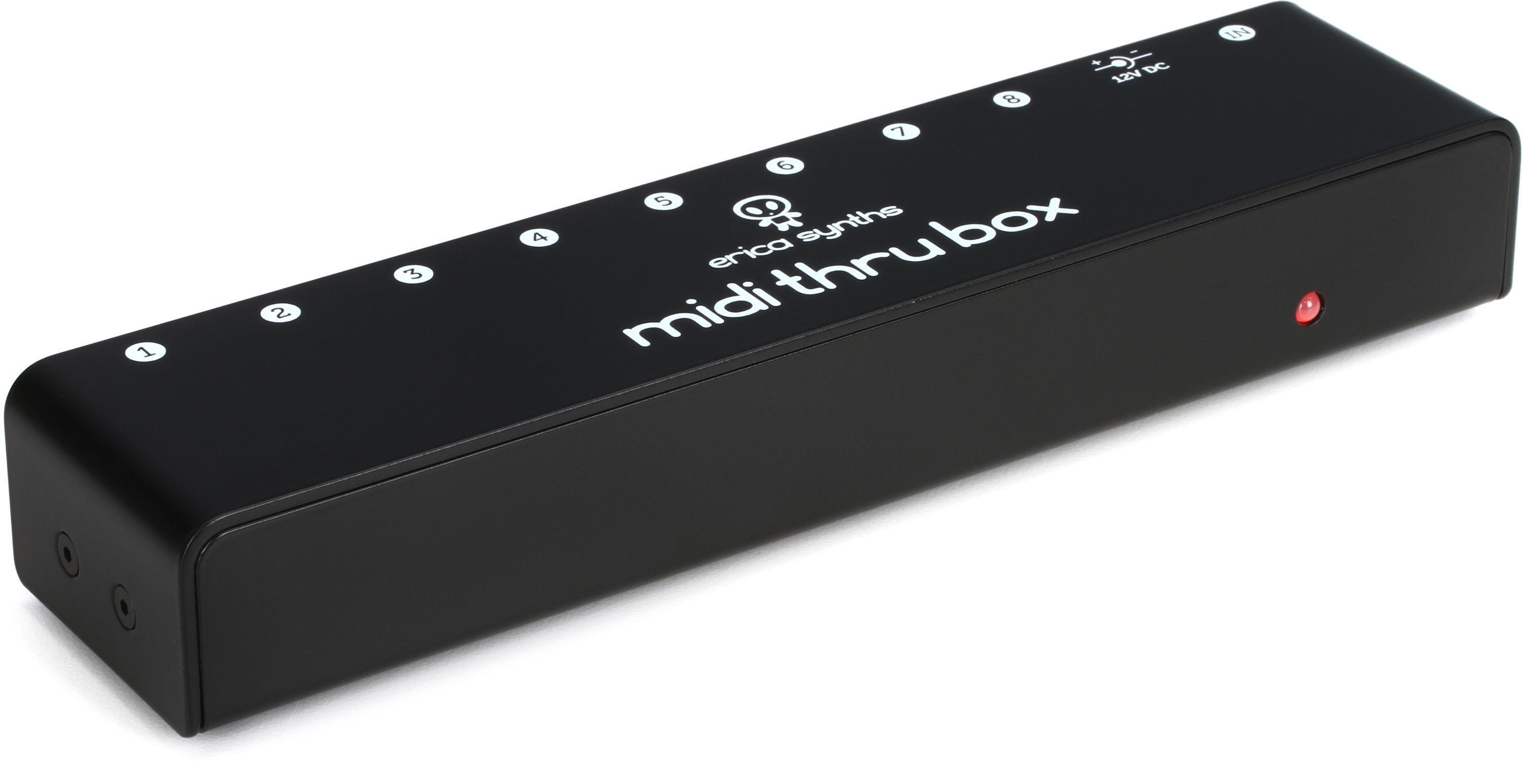 Erica Synths MIDI Thru Box 1x8 MIDI Mult Sweetwater