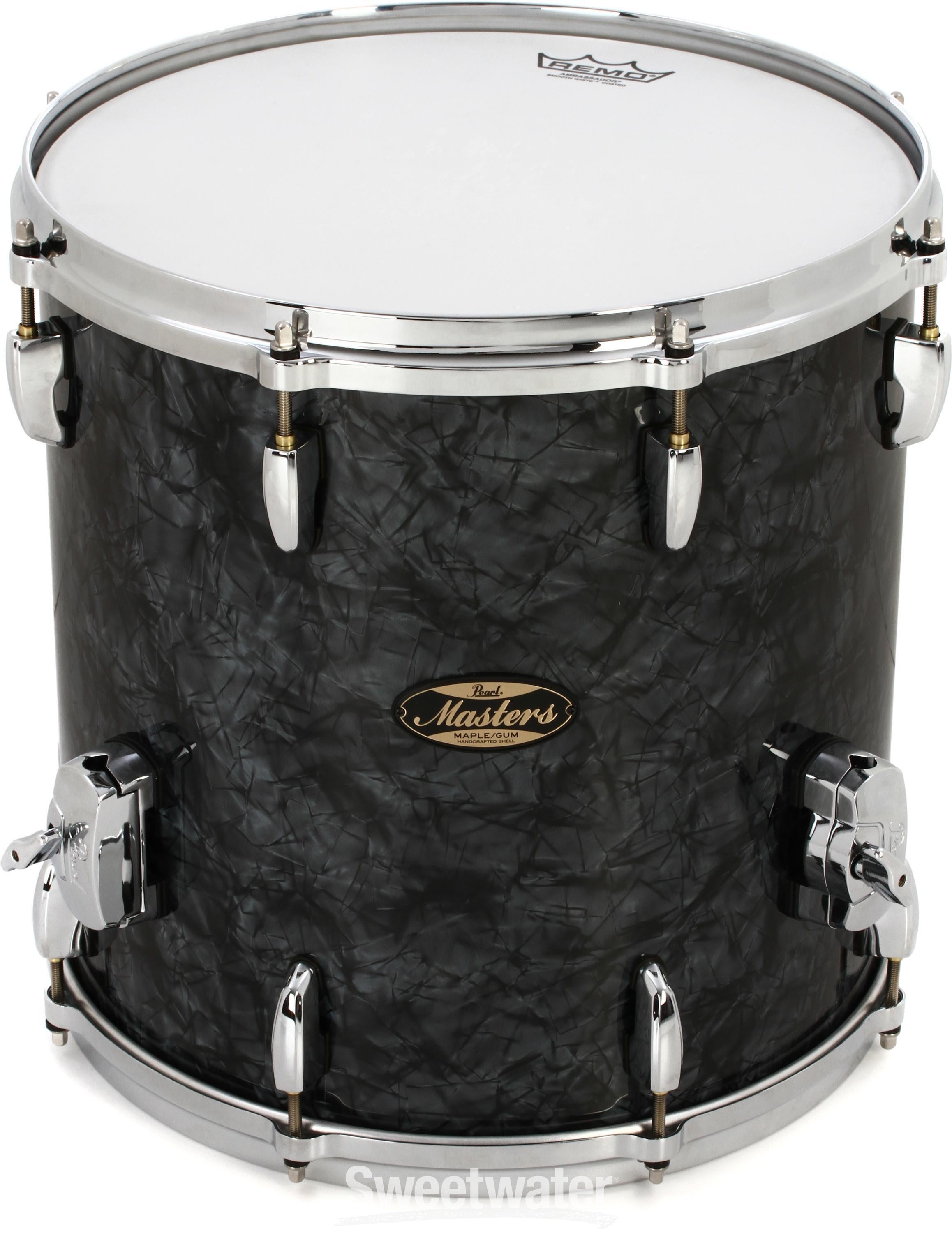 Pearl Masters Maple/Gum Floor Tom - 14 x 14 inch - Black Diamond 