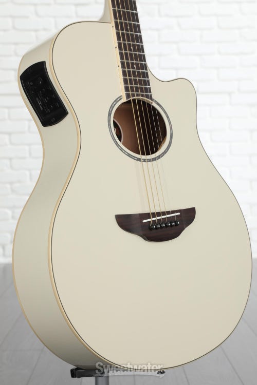 Yamaha APX600 Acoustic-Electric Guitar - Vintage White STAGE ESSENTIALS  BUNDLE