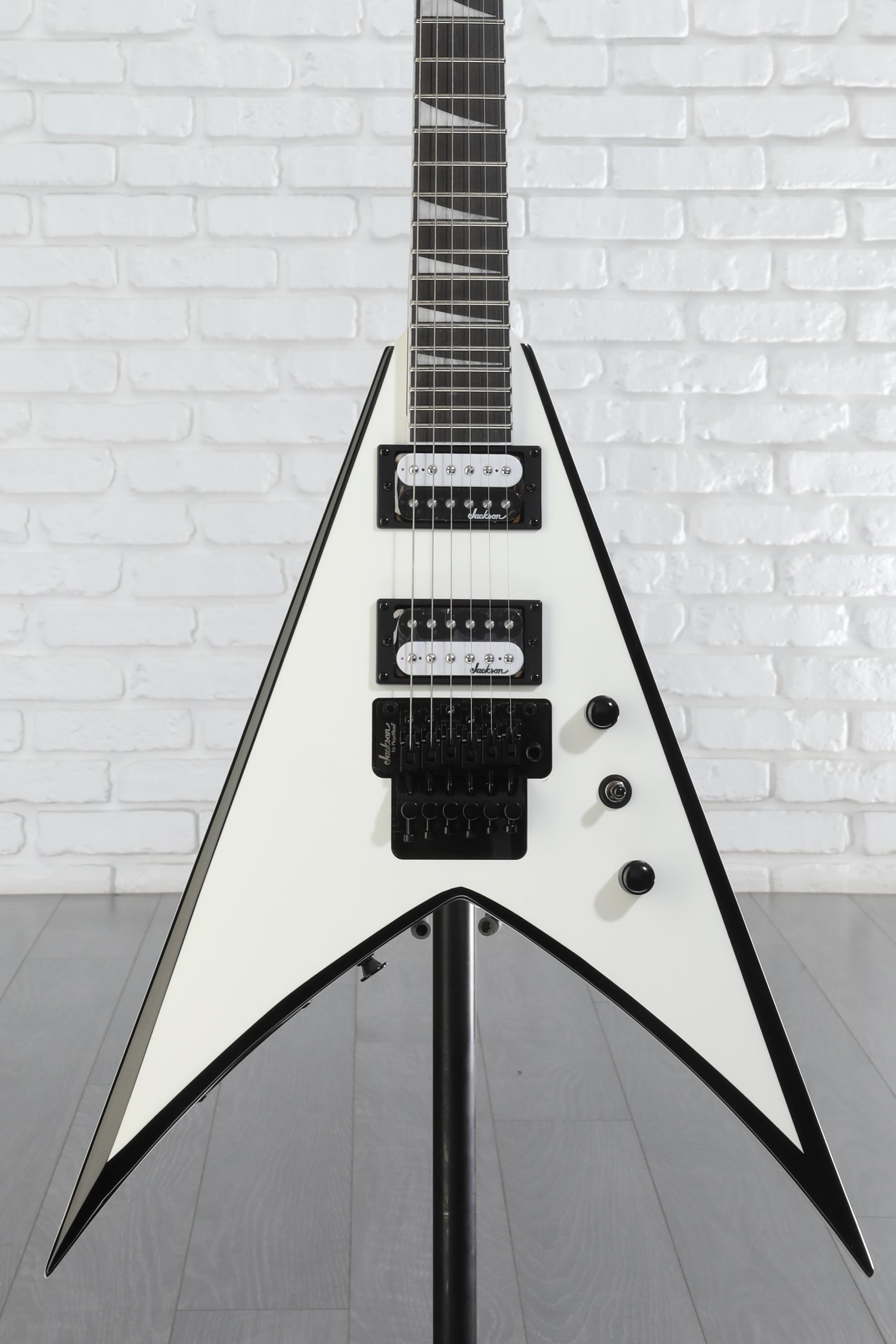 ギター Jackson King V White with Black Jackson JS Series King V JS32 - White with Black Bevels
