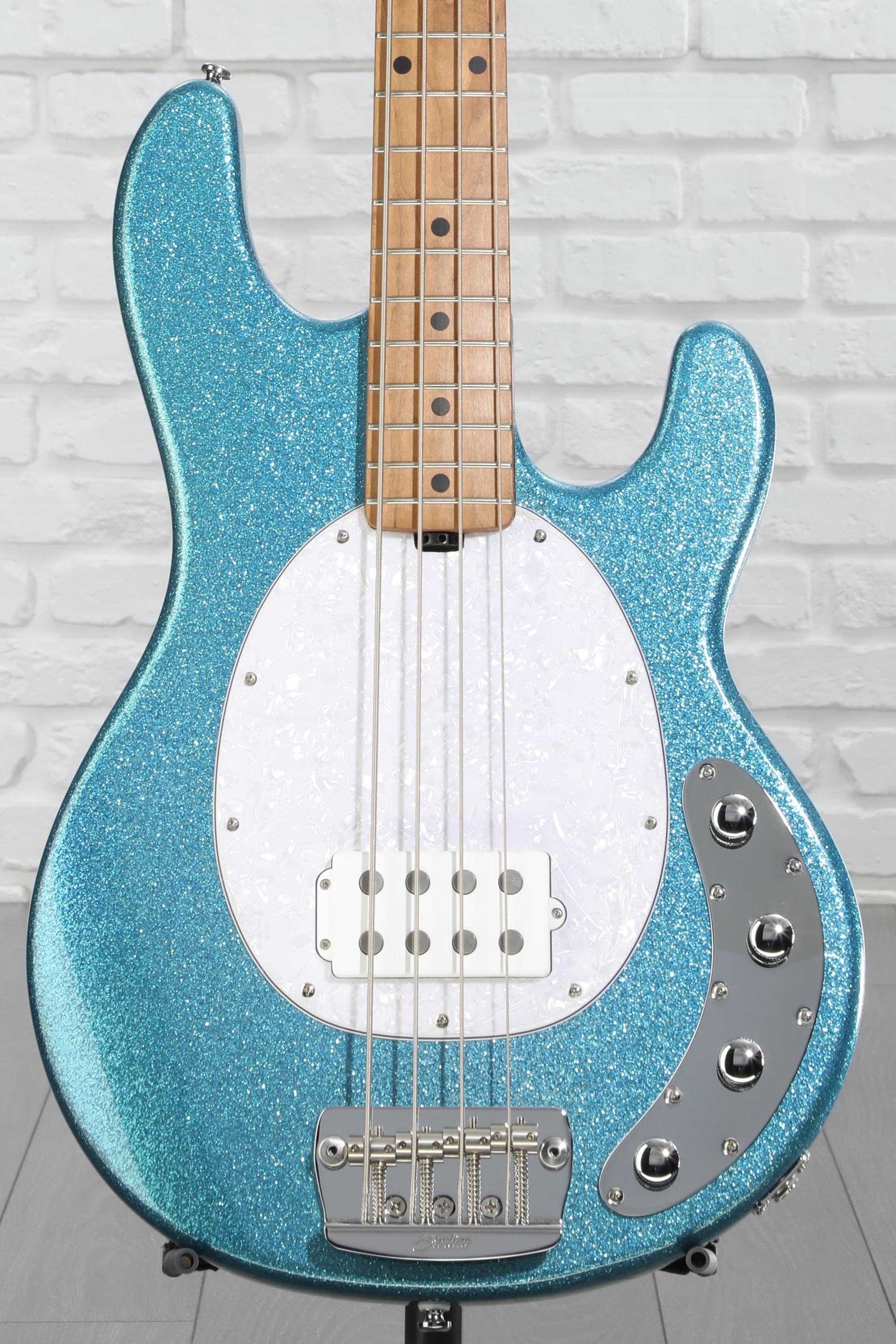 Sterling By Music Man StingRay RAY34 Bass Guitar - Blue Sparkle