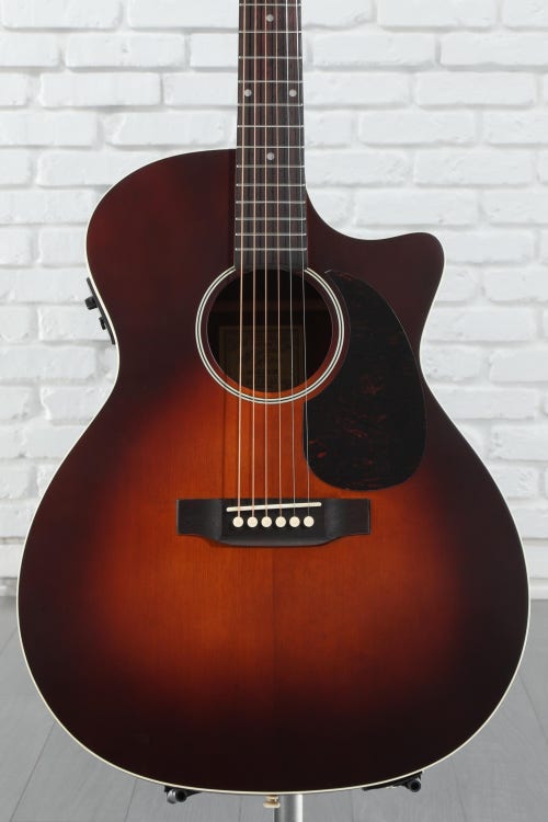 Recording King Road King Pro Grand Auditorium Cutaway Acoustic-electric Guitar - Transparent Brown Burst