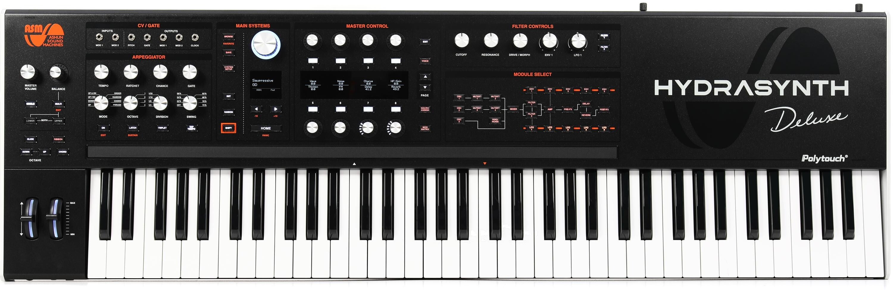 ASM Hydrasynth Deluxe 73-key 16-voice Polyphonic Wave Morphing