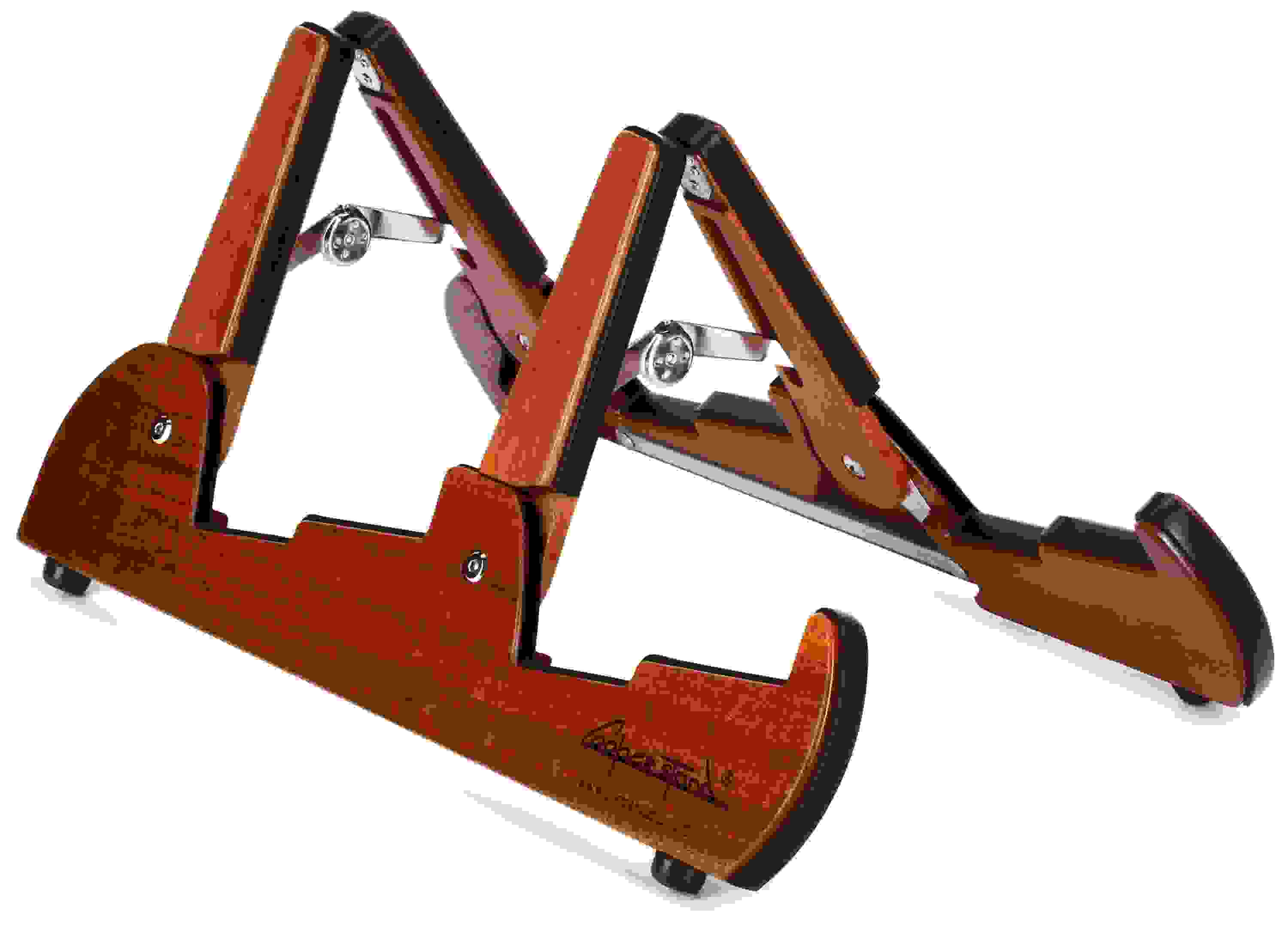 Cooperstand Pro-Tandem Double Guitar Stand - African Sapele