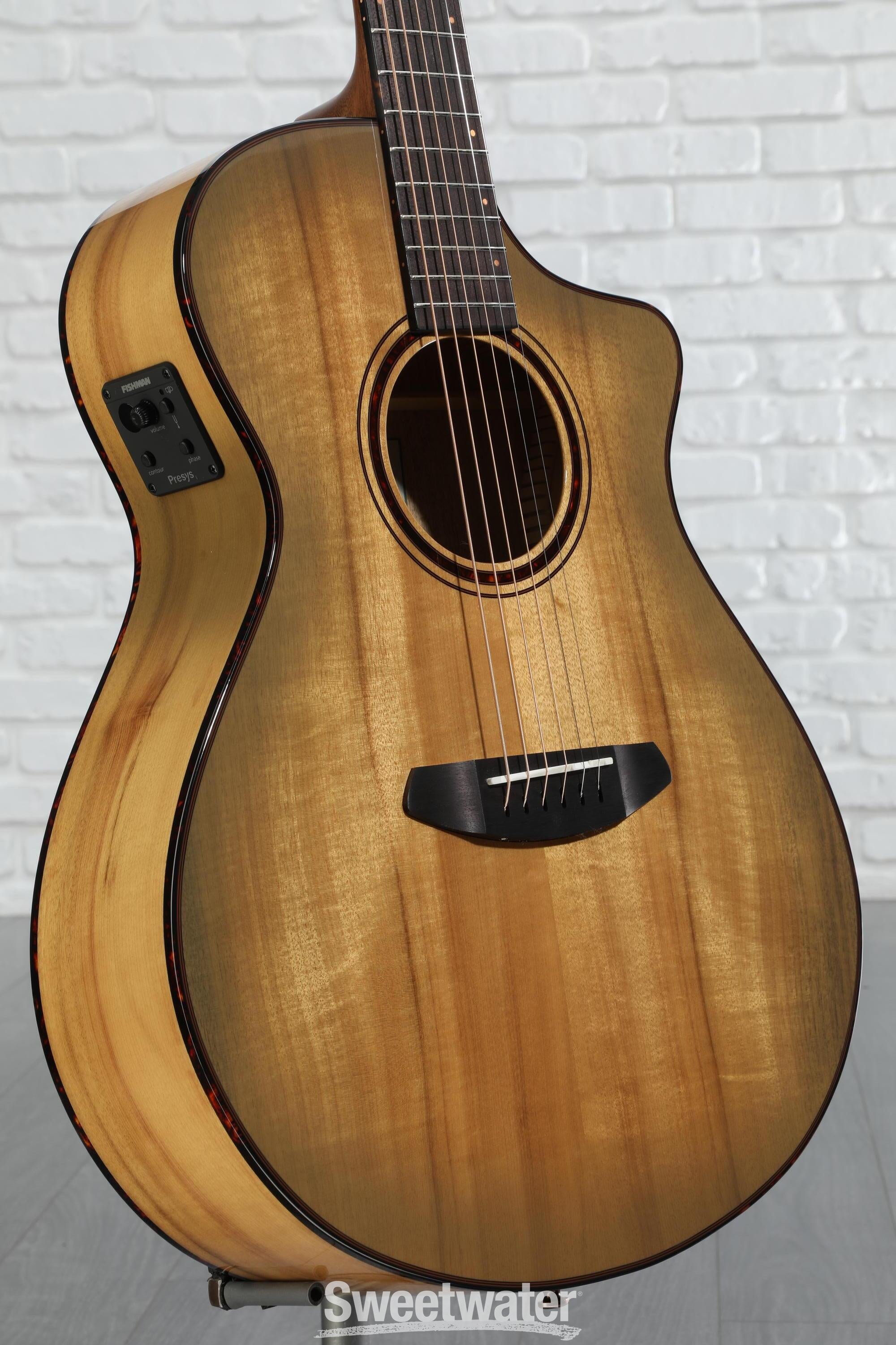 Breedlove ECO Pursuit Exotic S Concert CE Acoustic Electric Guitar Sweetgrass Myrtlewood