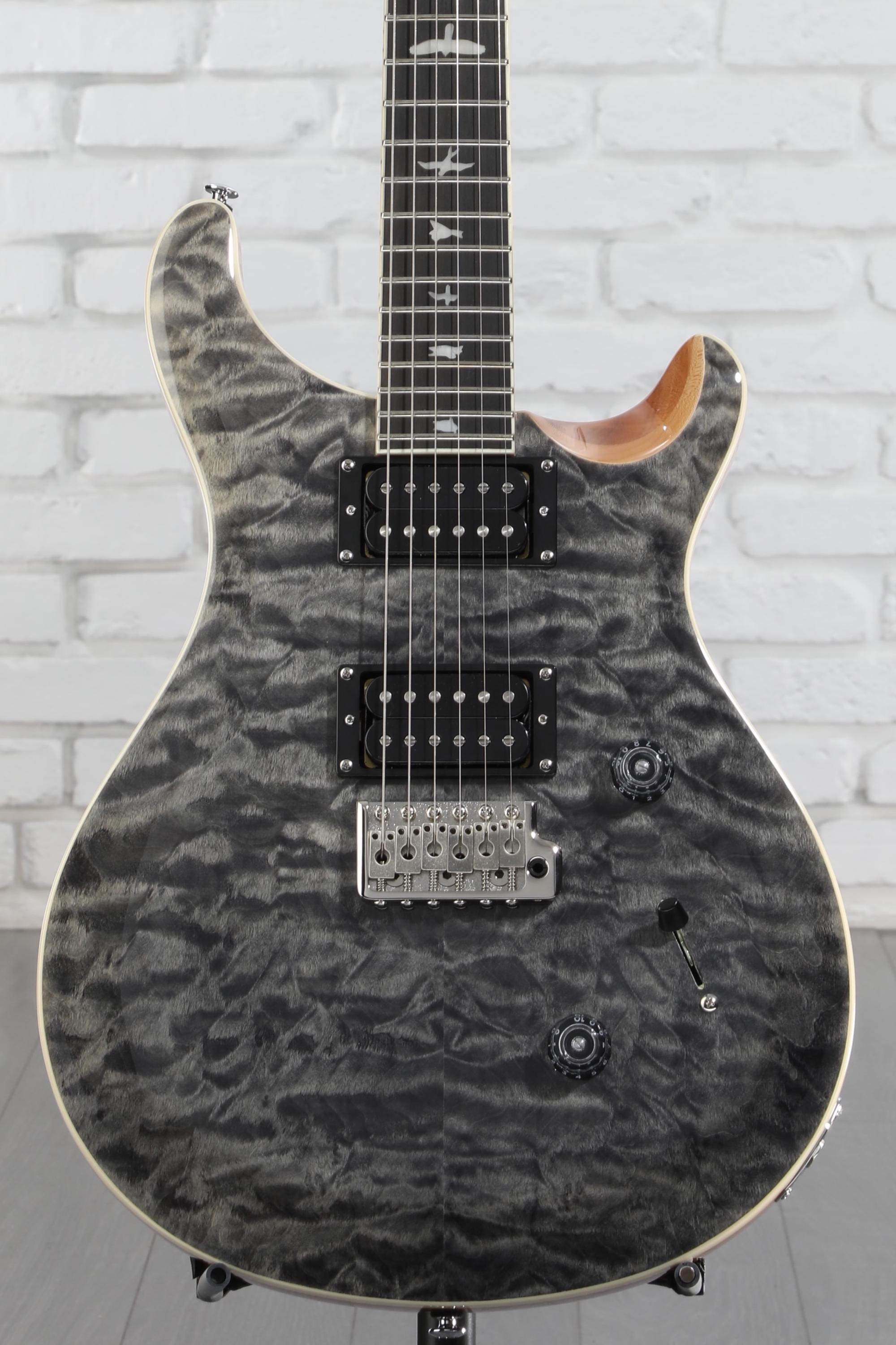 ギター PRS SE CUSTOM24 Quilt Gray Black PRS SE Floyd Custom 24 Quilt Top Electric Guitar Gray Black